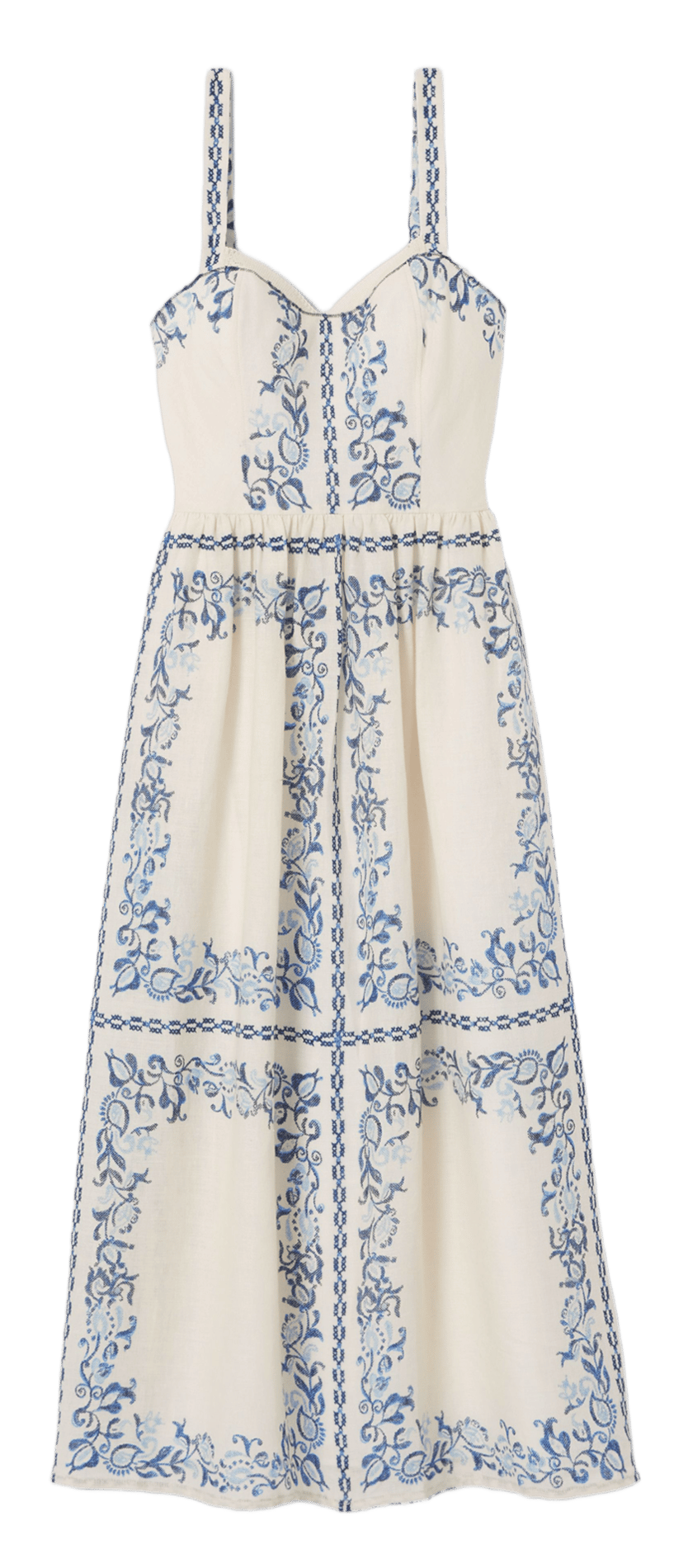 Linnen jurk met print CLAUDIE PIERLOT Veelkleurig