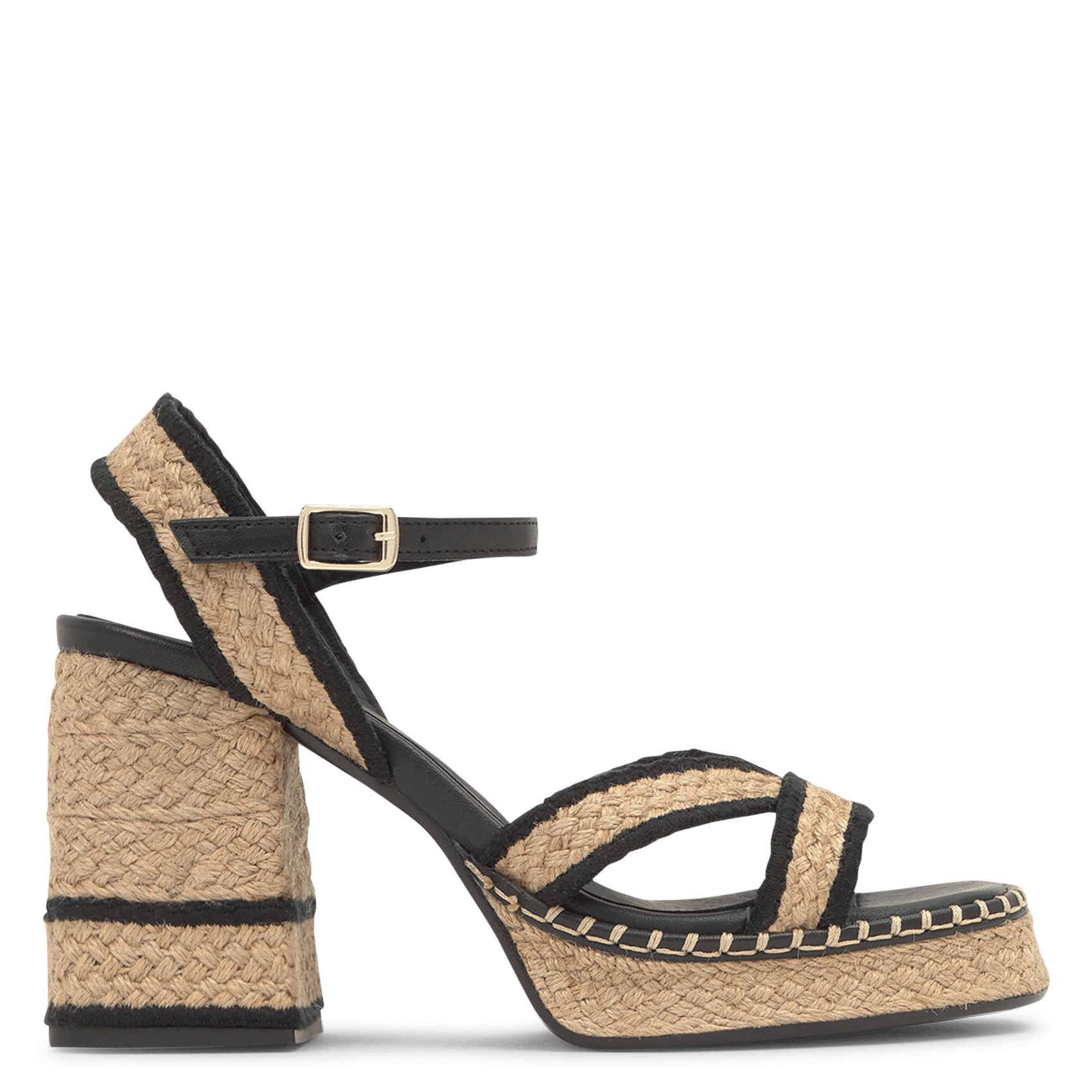 High sandals in braided jute CASTANER Multicolored