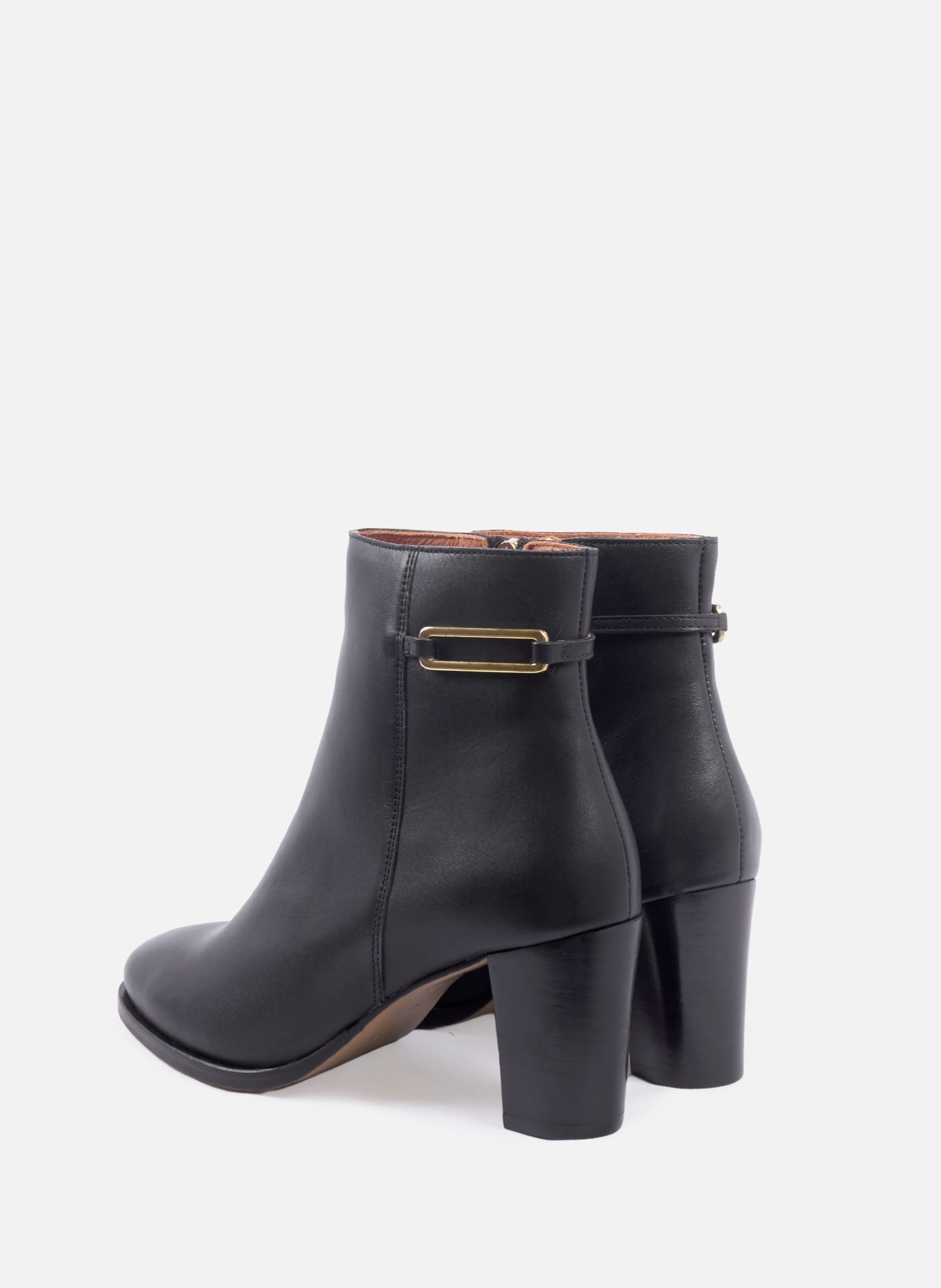 Bottines bijoux talon zélie cuir JULES & JENN Black