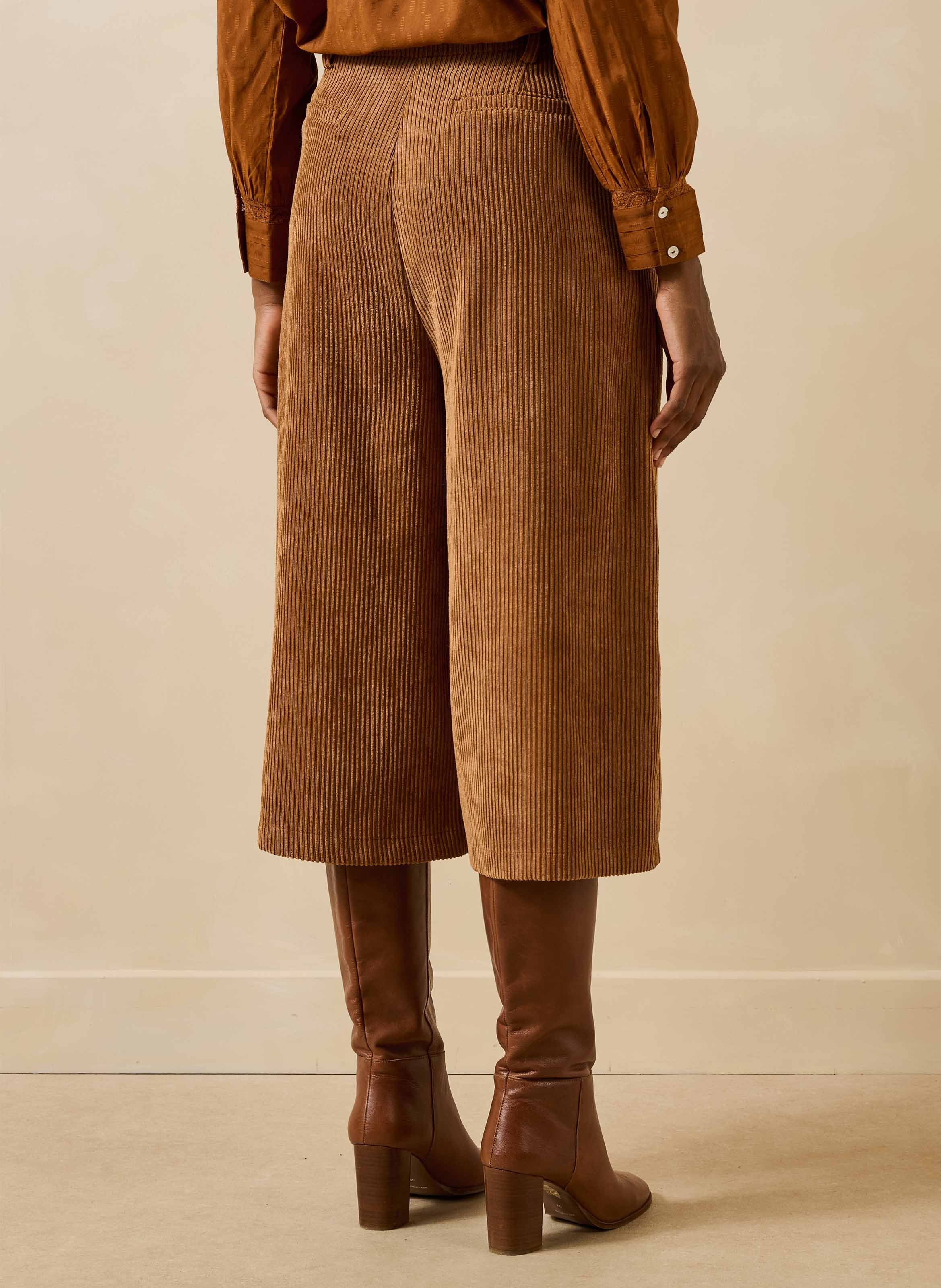 Lange corduroy bermuda LA FEE MARABOUTEE Bruin