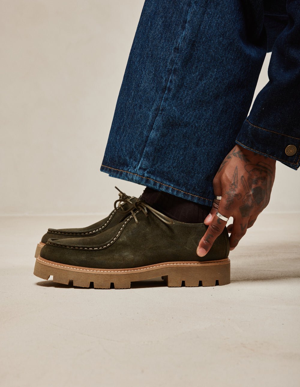 Derby shoes ODAJE Khaki