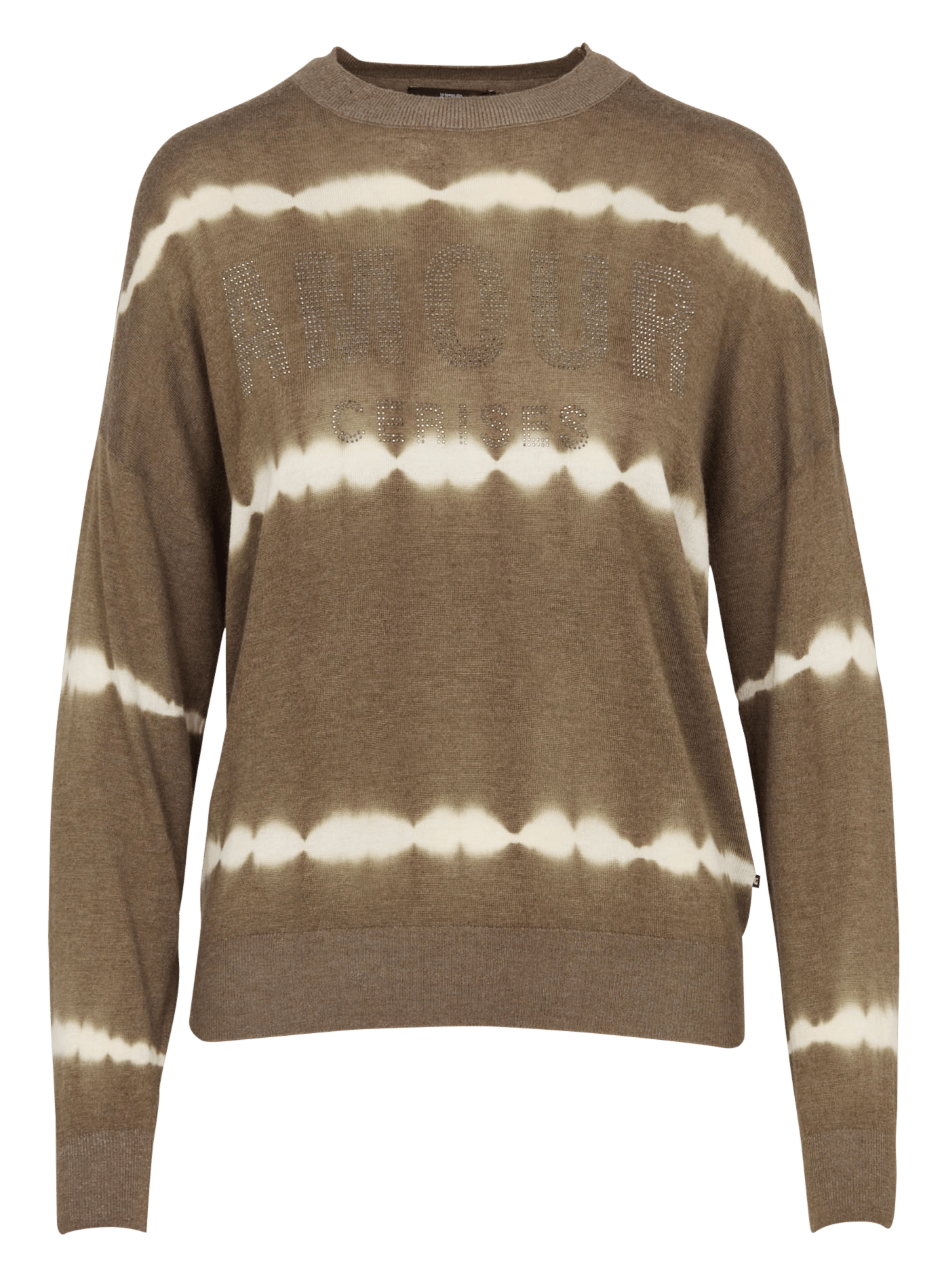 Pull droit col rond en maille  LE TEMPS DES CERISES Vert