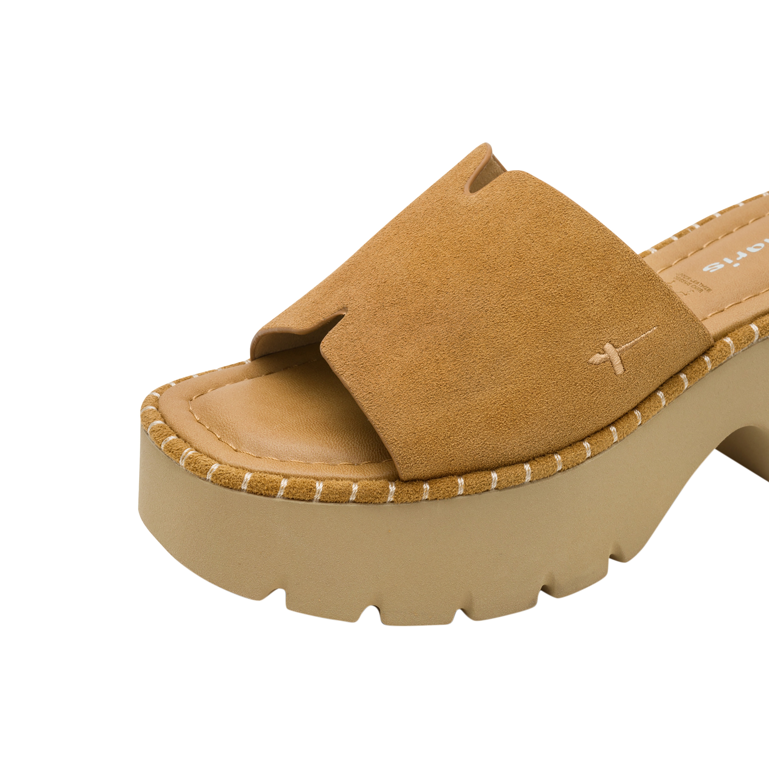 Leather high heel sandals TAMARIS Brown
