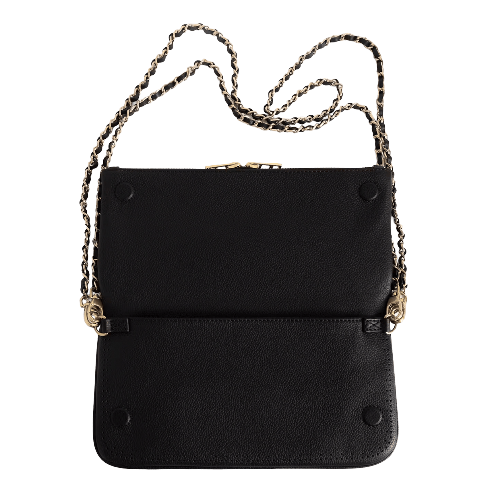 Leather shoulder bag with diamanté | Black ZADIG&VOLTAIRE Women