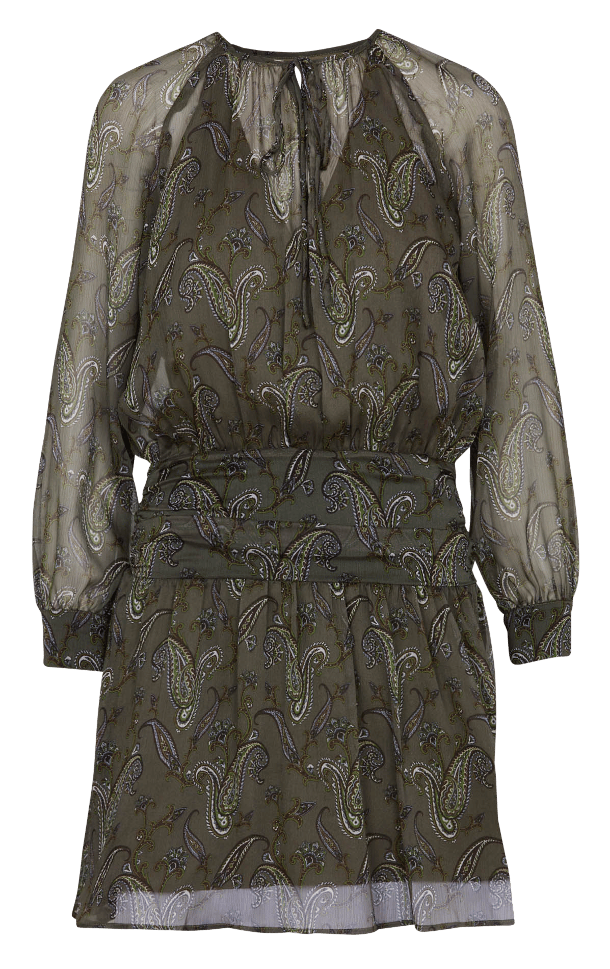 Short printed dress IKKS Khaki