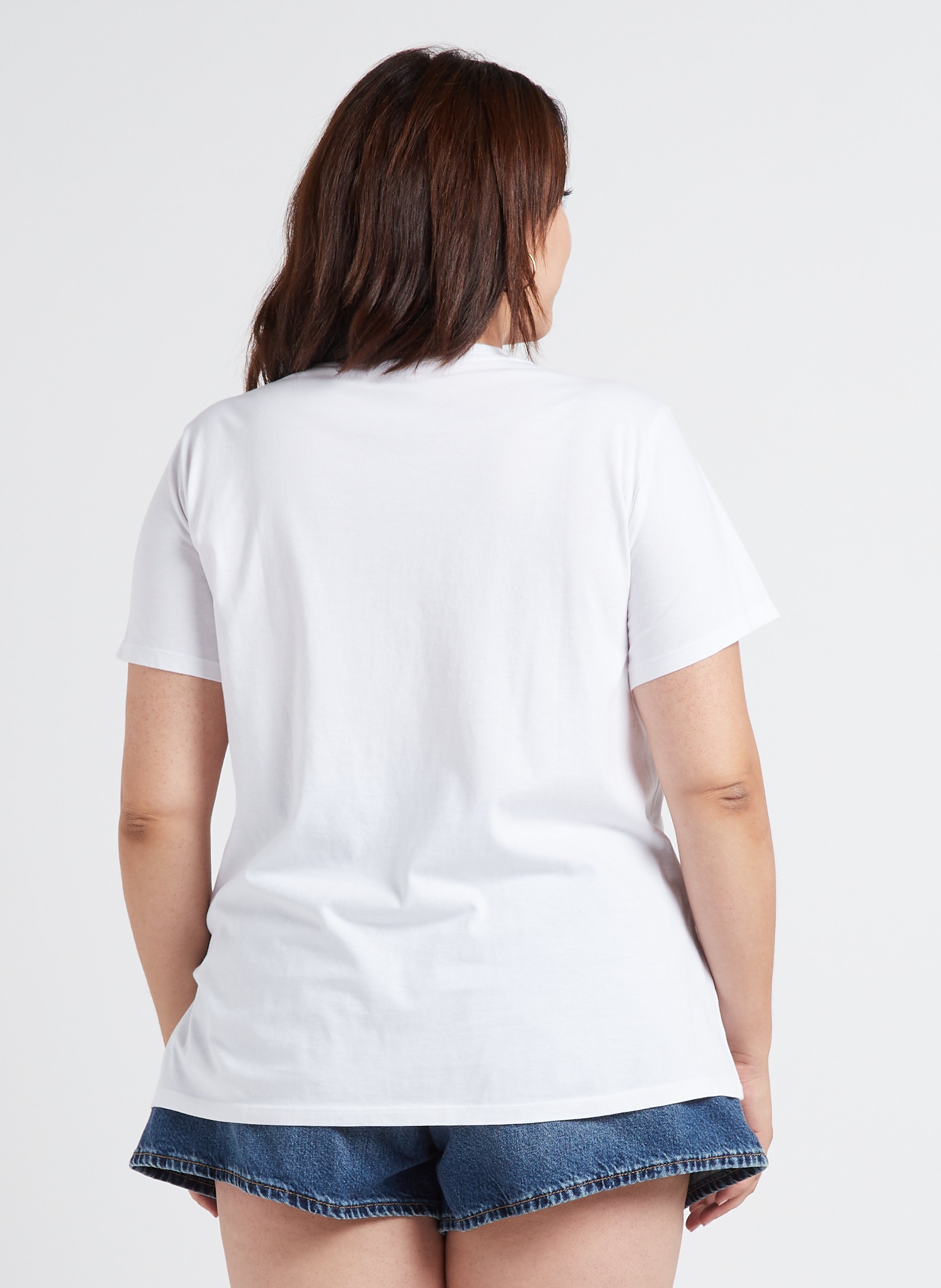 Katoenen T-shirt met ronde hals en zeefdruk LEVI'S Beige