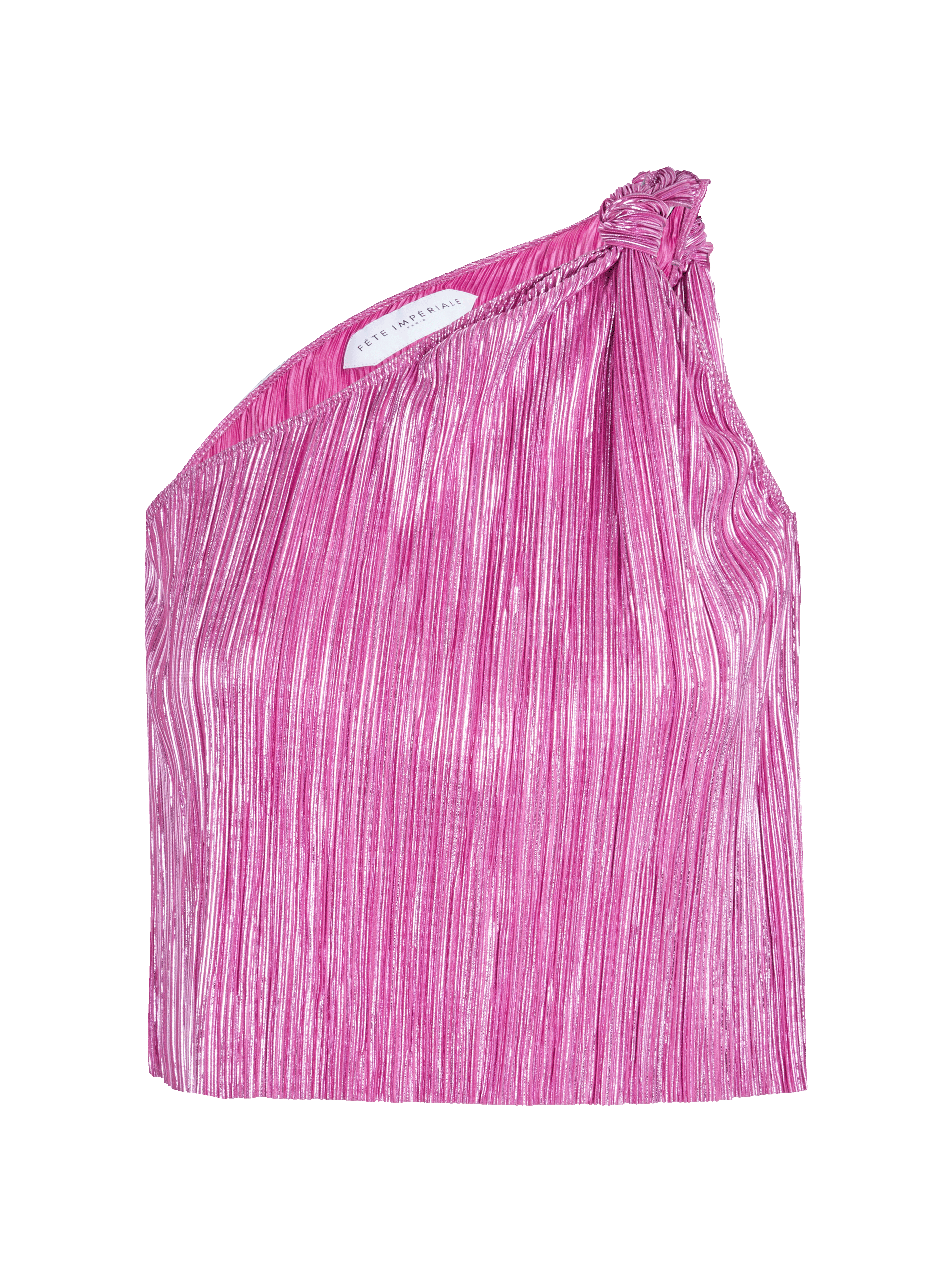 Pleated asymmetric top FETE IMPERIALE Pink
