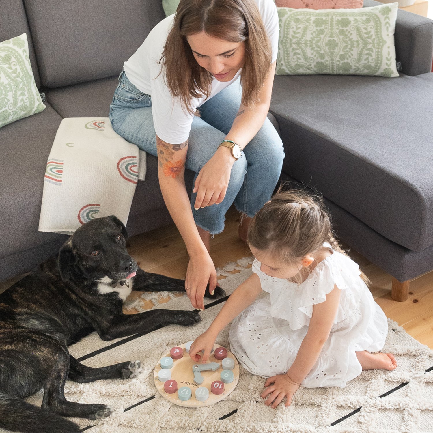 Teaching clock KINDSGUT Multicolored