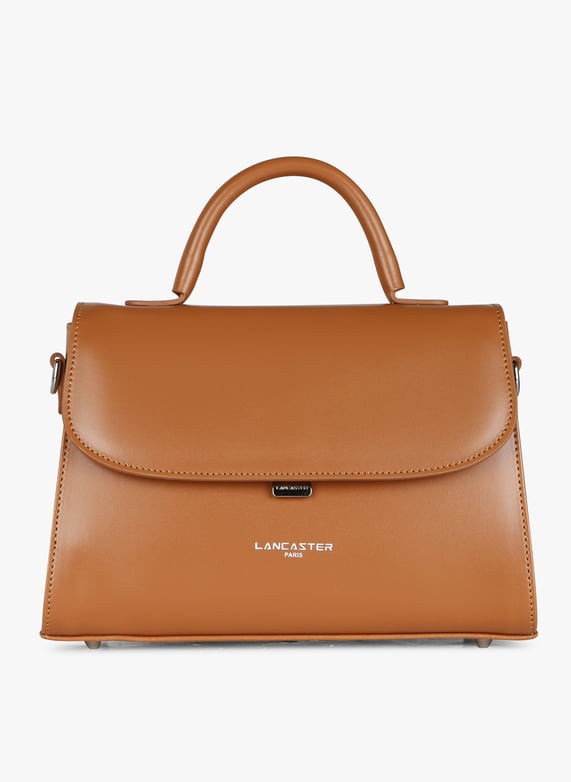 Smooth leather flap bag Camel Lancaster paris Women Place des