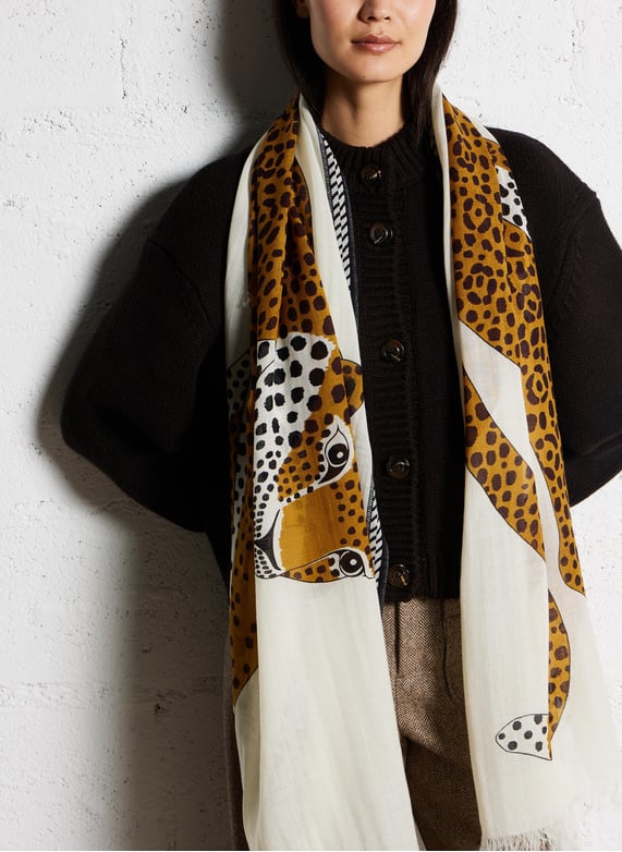 Bear Pull Foulard Moschino Square Foulard Silk Scarf Bear Toy Fruits