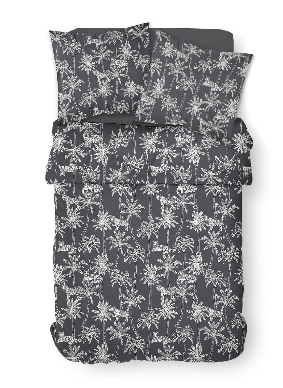 Printed cotton bedding set TODAY LINGE DE MAISON Black