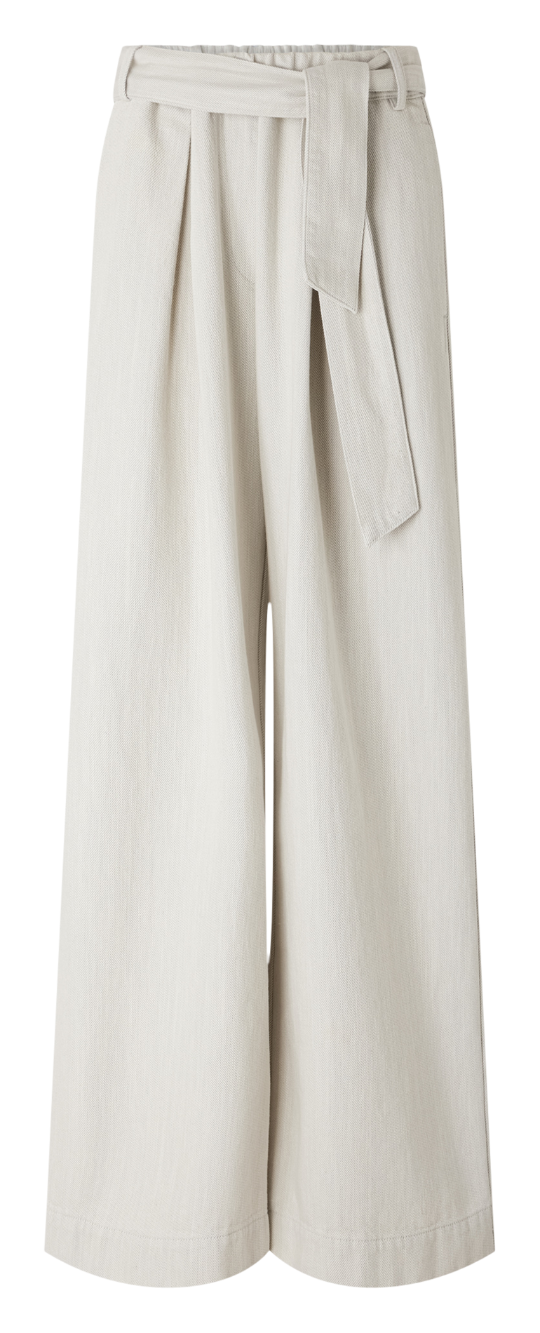 Weite Hose aus meliertem Baumwollstoff SESSUN Blau