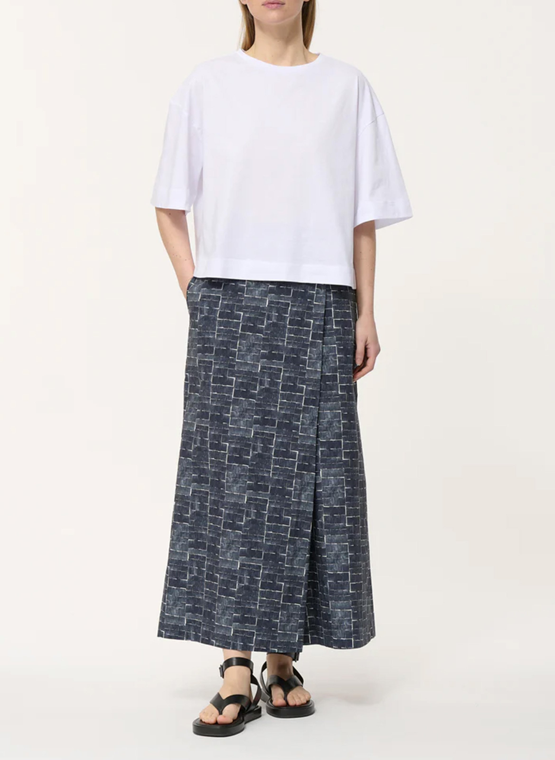 Oversized round neck organic cotton t-shirt HUMILITY White