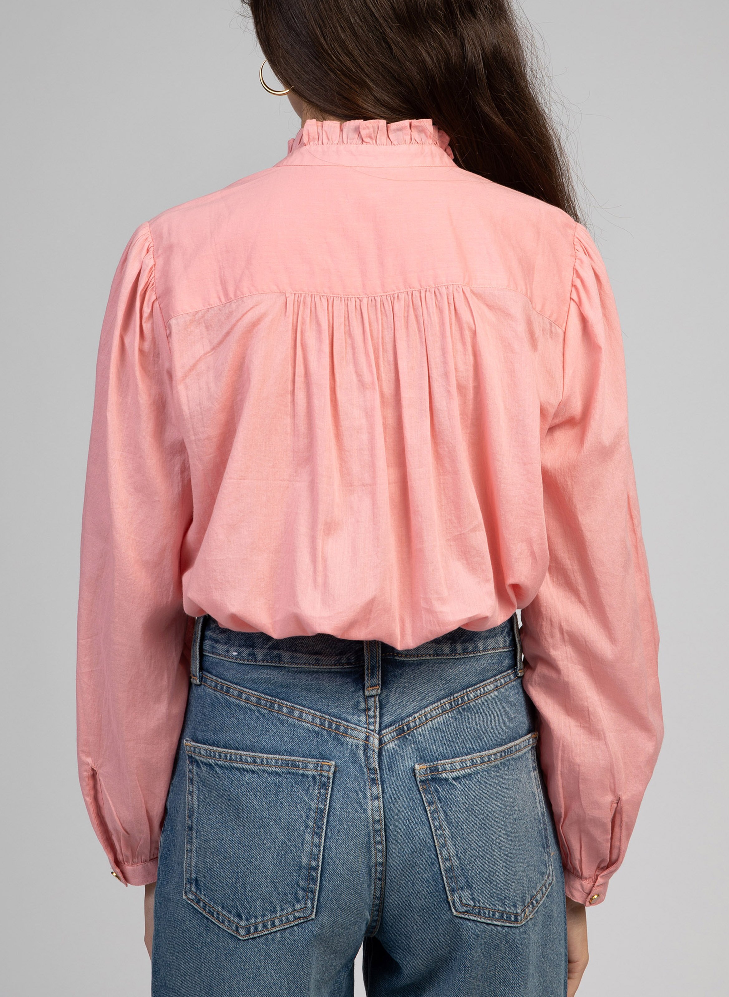 Colonel plain shirt AN'GE Pink