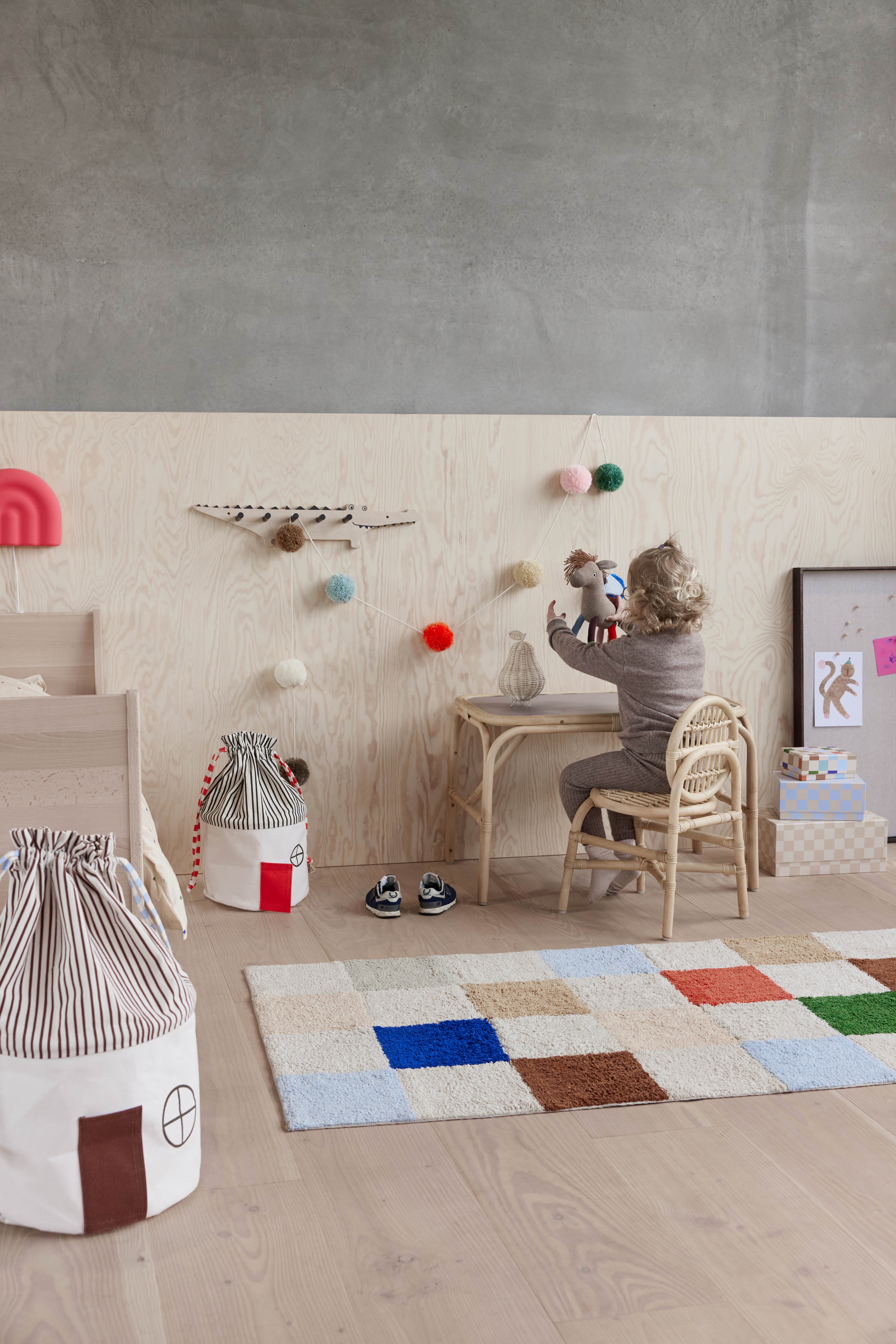 Cotton storage basket OYOY LIVING DESIGN Red