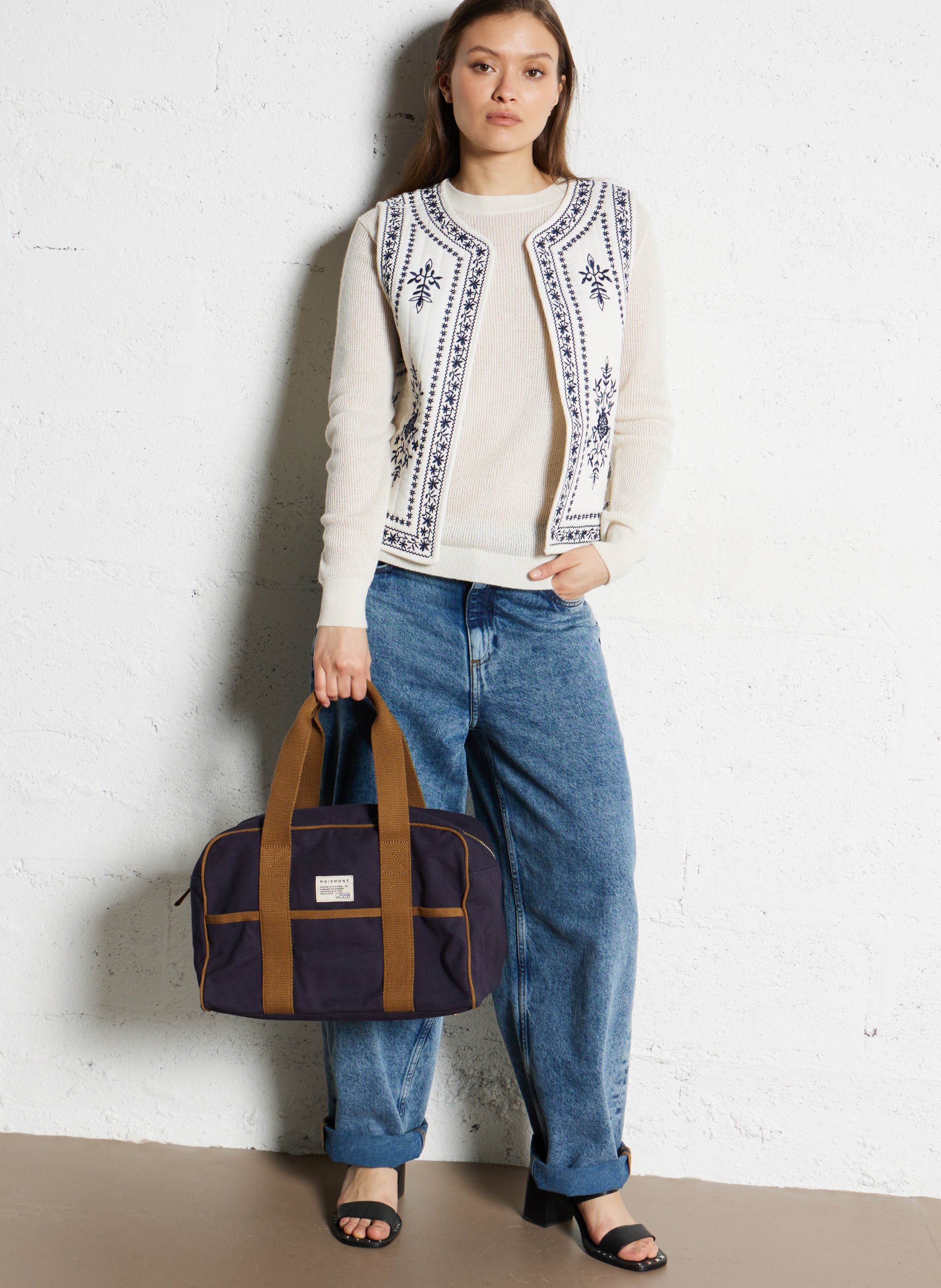 Sac week-end en coton MOISMONT Bleu