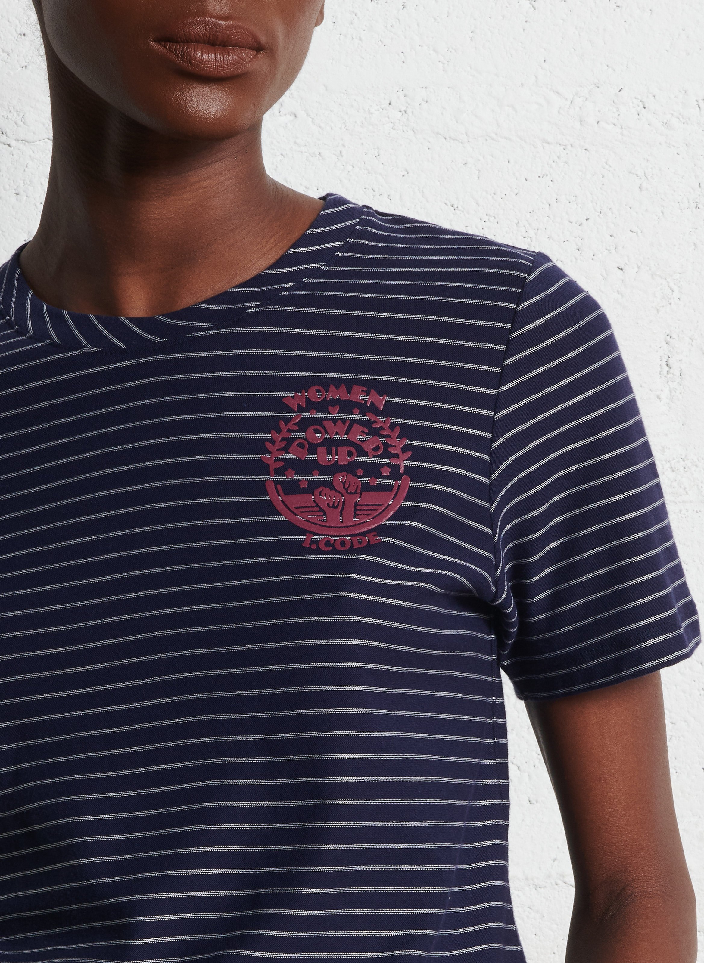 Striped straight t-shirt I CODE Blue