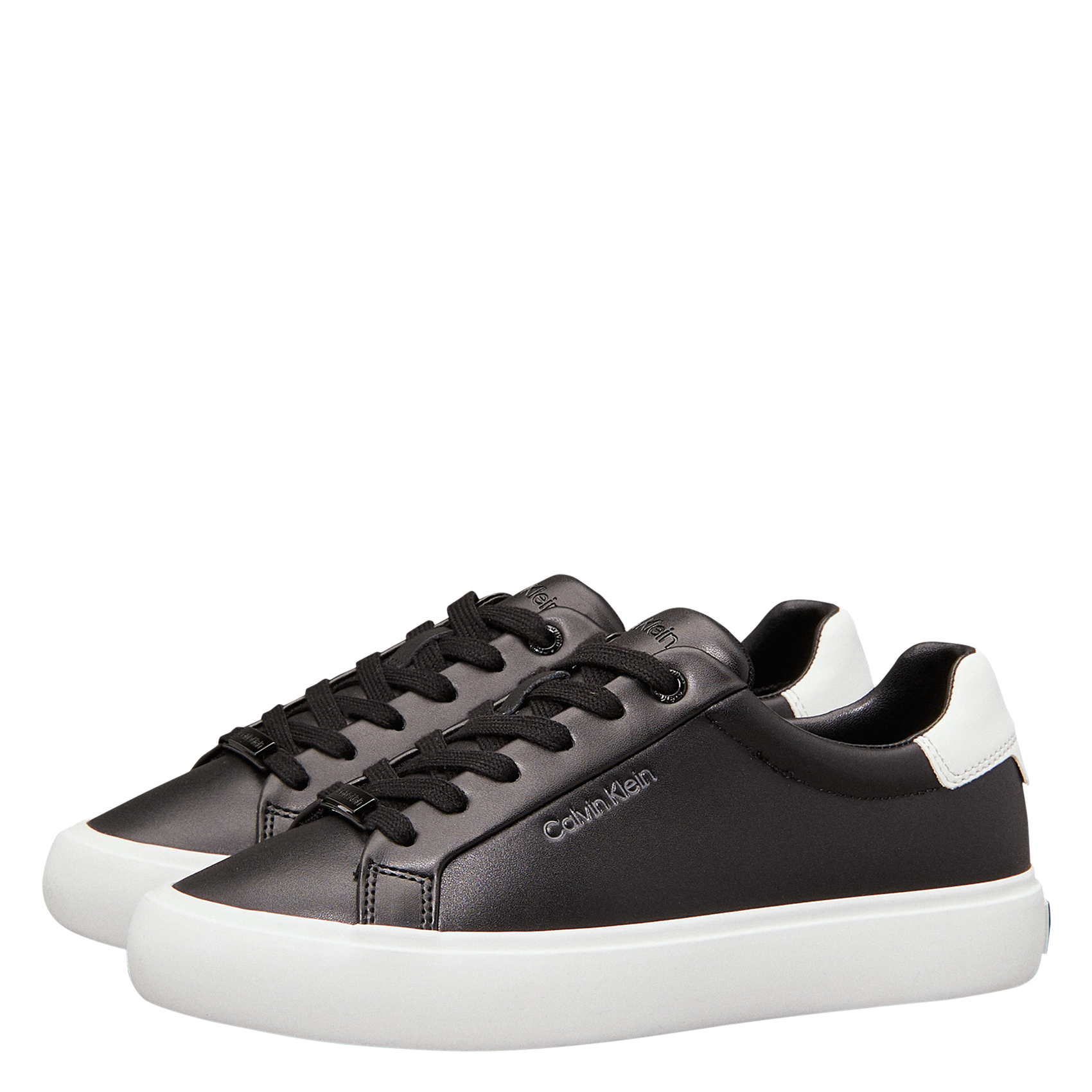 Baskets basses en cuir CALVIN KLEIN Noir