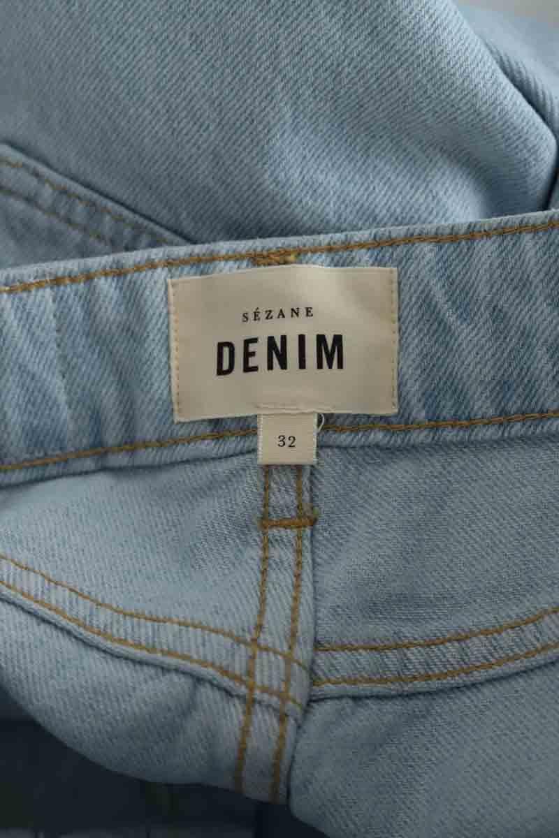 Cotton straight jeans SEZANE - Seconde main Blue