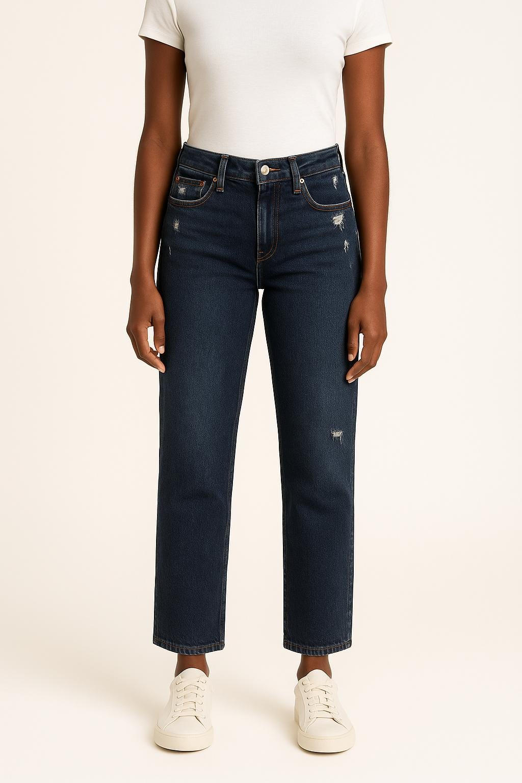 Cropped slim jeans with studs LEVI'S - Seconde main Blue