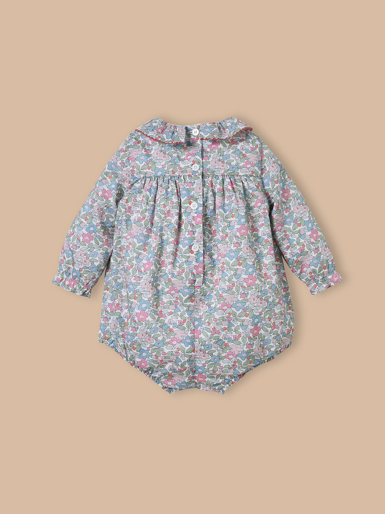 Liberty fabric romper CYRILLUS Blue