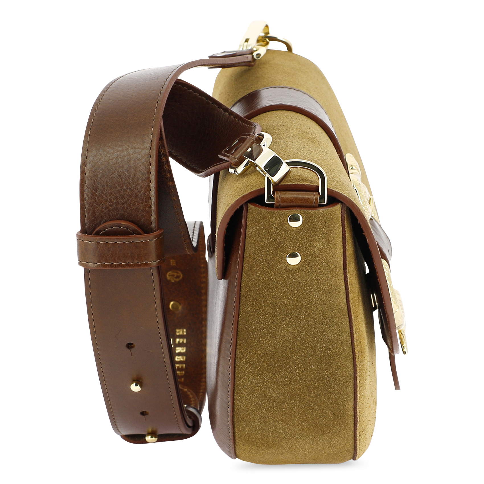 Leren schoudertas HERBERT FRERE SOEUR Bruin