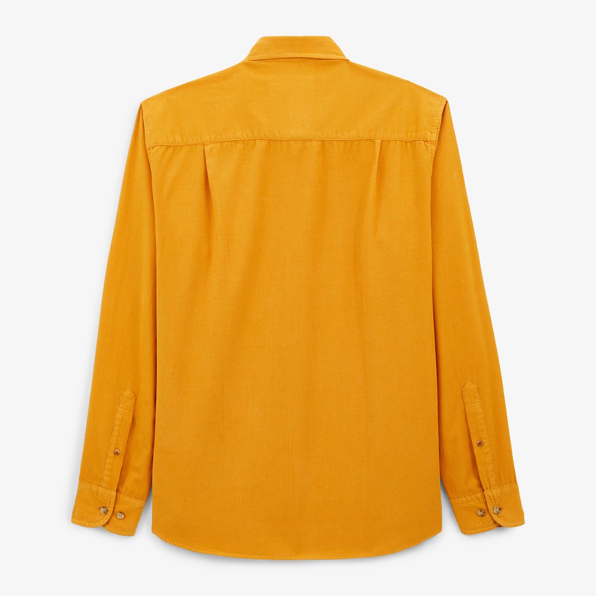 Solid velvet long-sleeve shirt SERGE BLANCO Yellow
