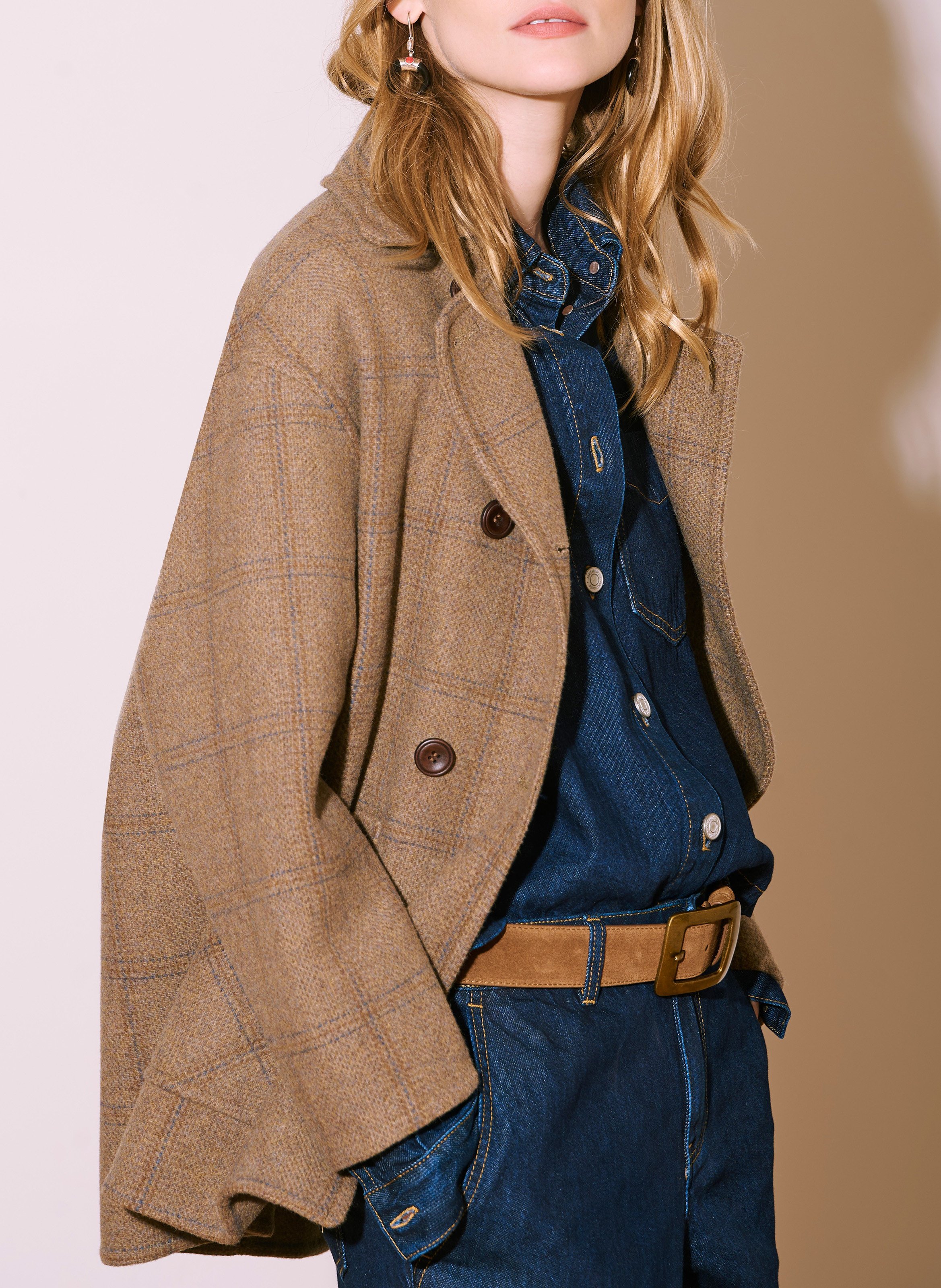 Mantel aus Woll-Mix mit klassischem Kragen MKT Braun