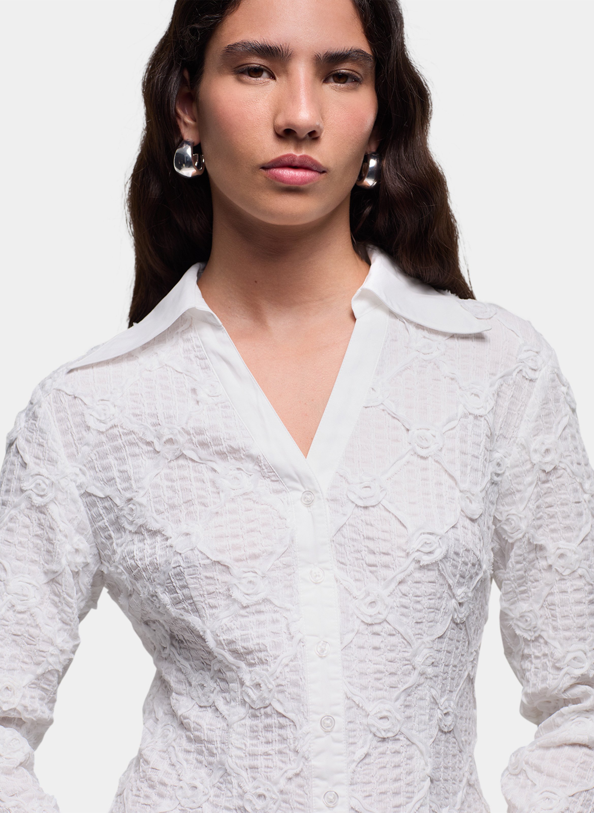 V-neck shirt LAAGAM White