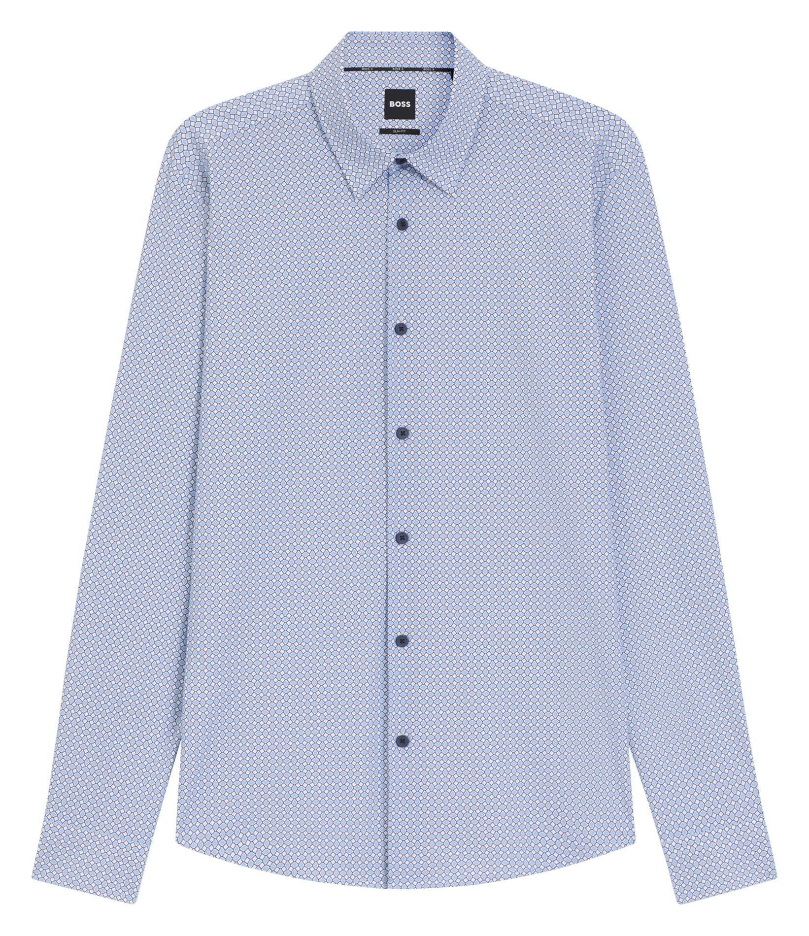 Slim-fit patterned shirt BOSS Blue