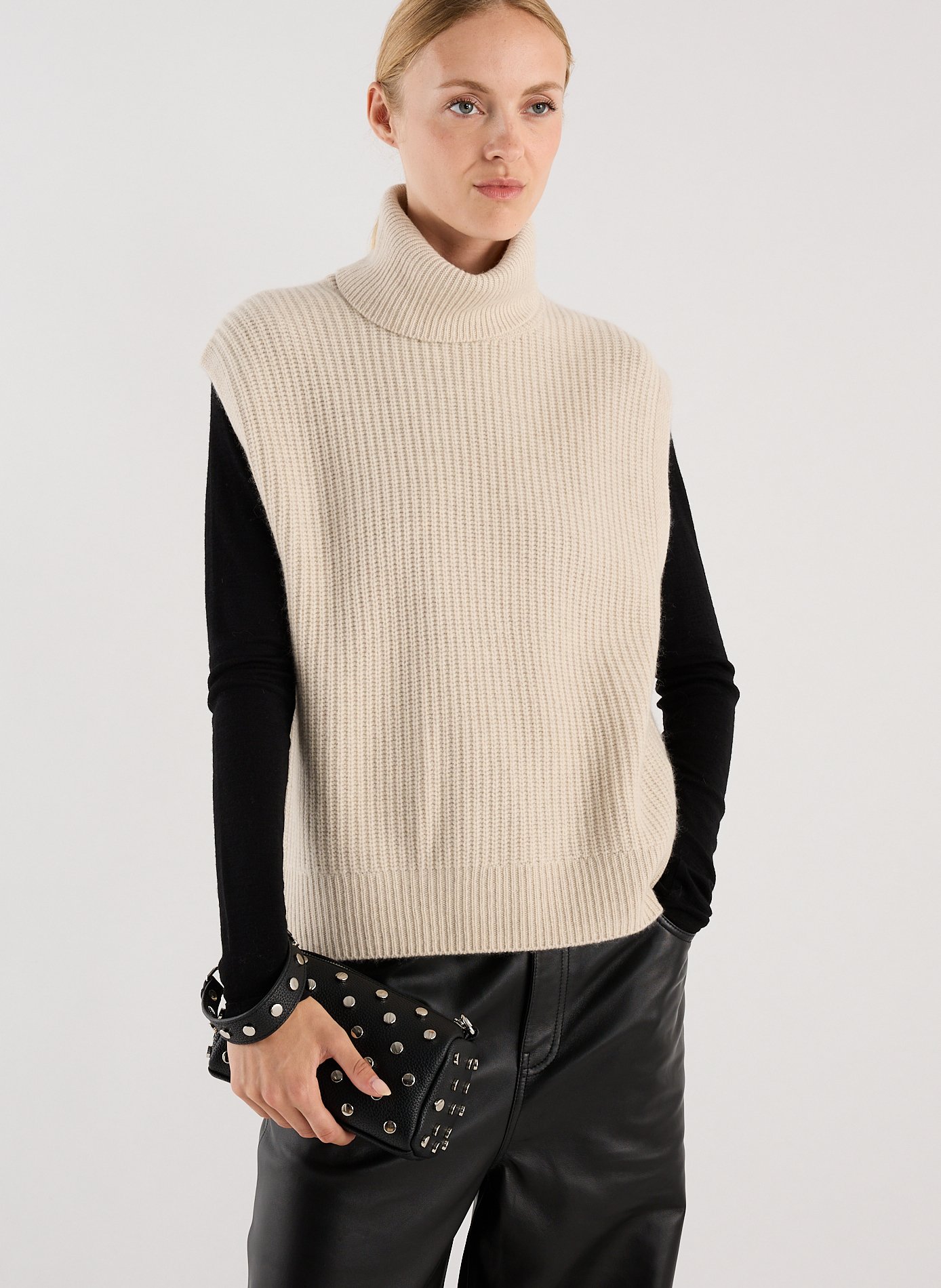 Rollkragenpullover aus Kaschmir SAISON 1865 Beige