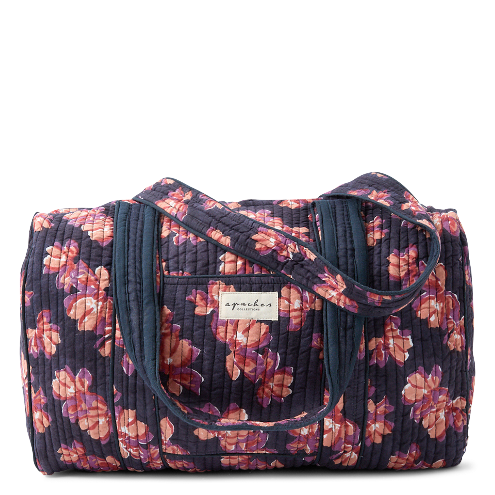 Printed cotton weekend bag APACHES COLLECTIONS Blue