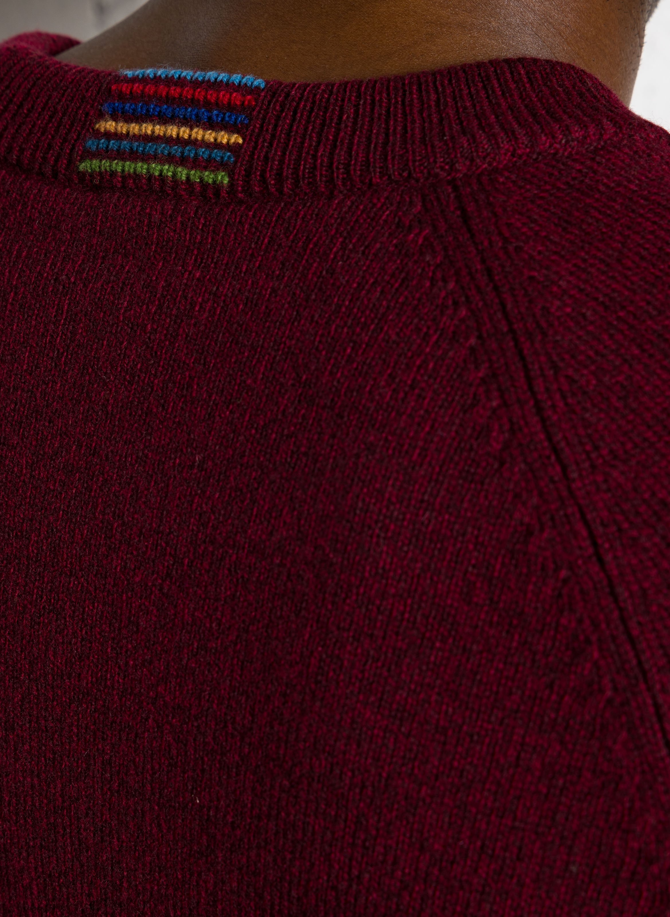 Straight round-neck merino wool sweater PAUL SMITH Red