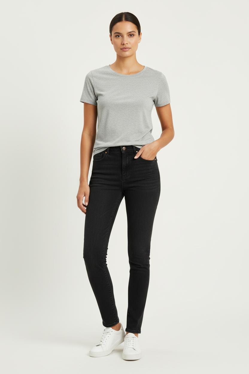 Cropped slim jeans with studs SEZANE - Seconde main Black