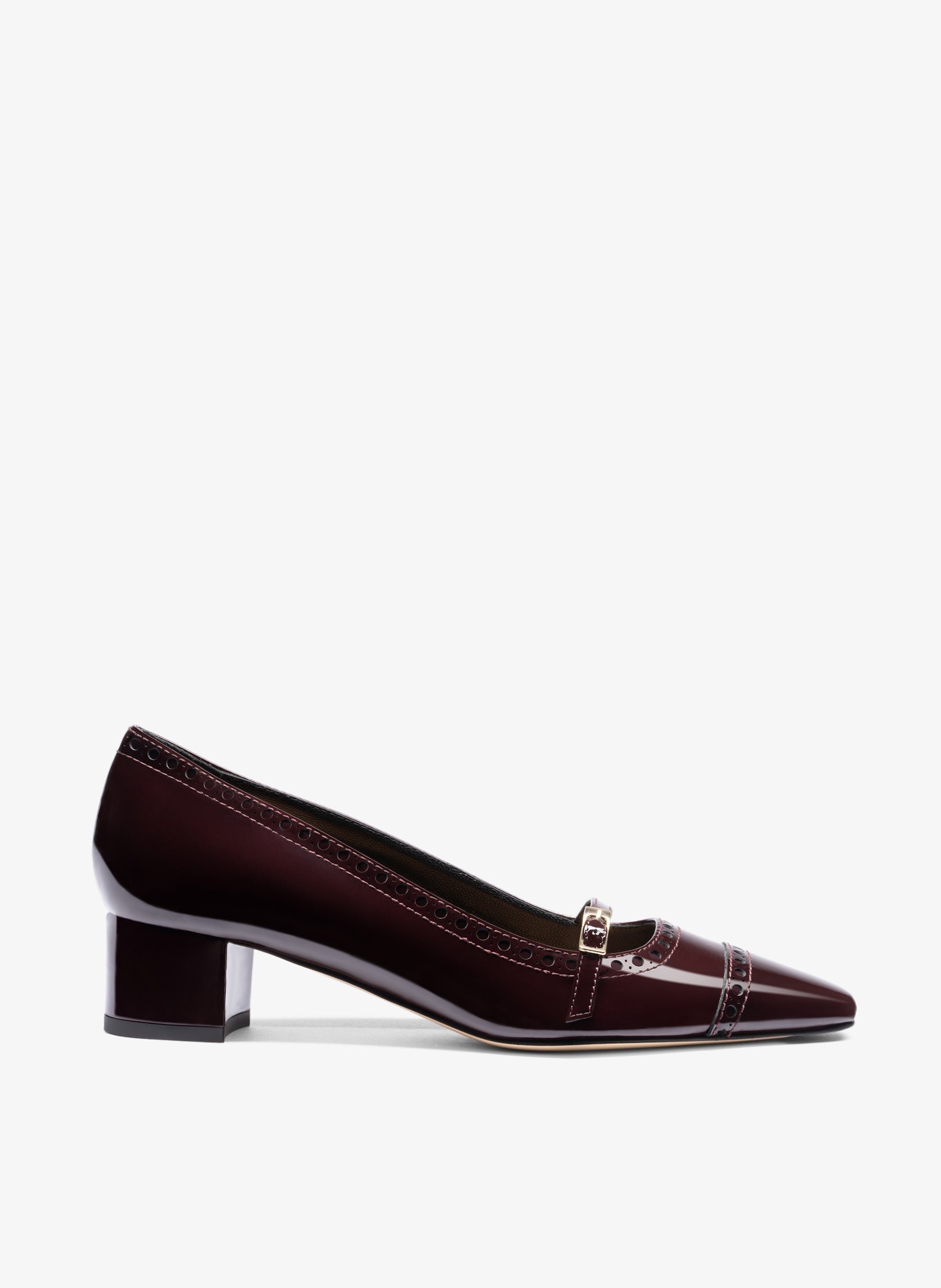 Burgundy patent leather pumps PARALLELE PARIS Red
