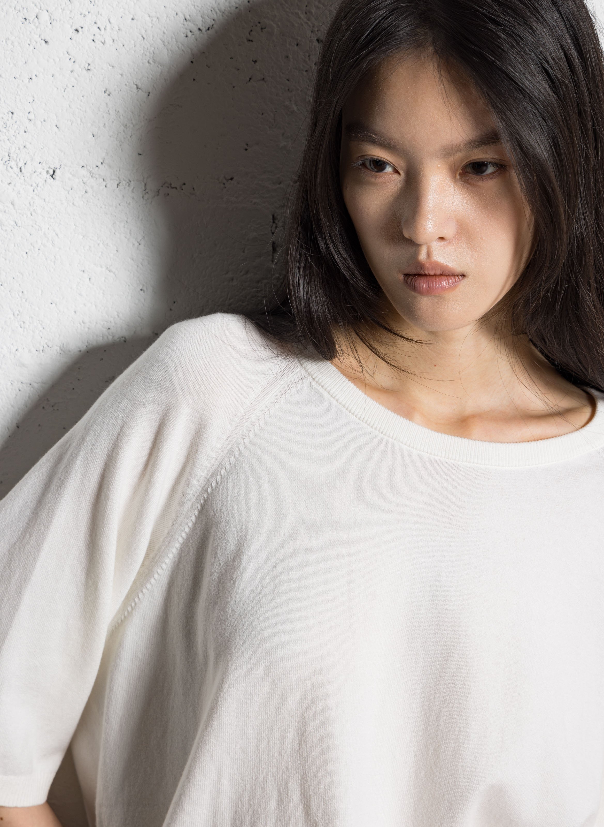 T-shirt van gevlamd katoen JC SOPHIE Wit