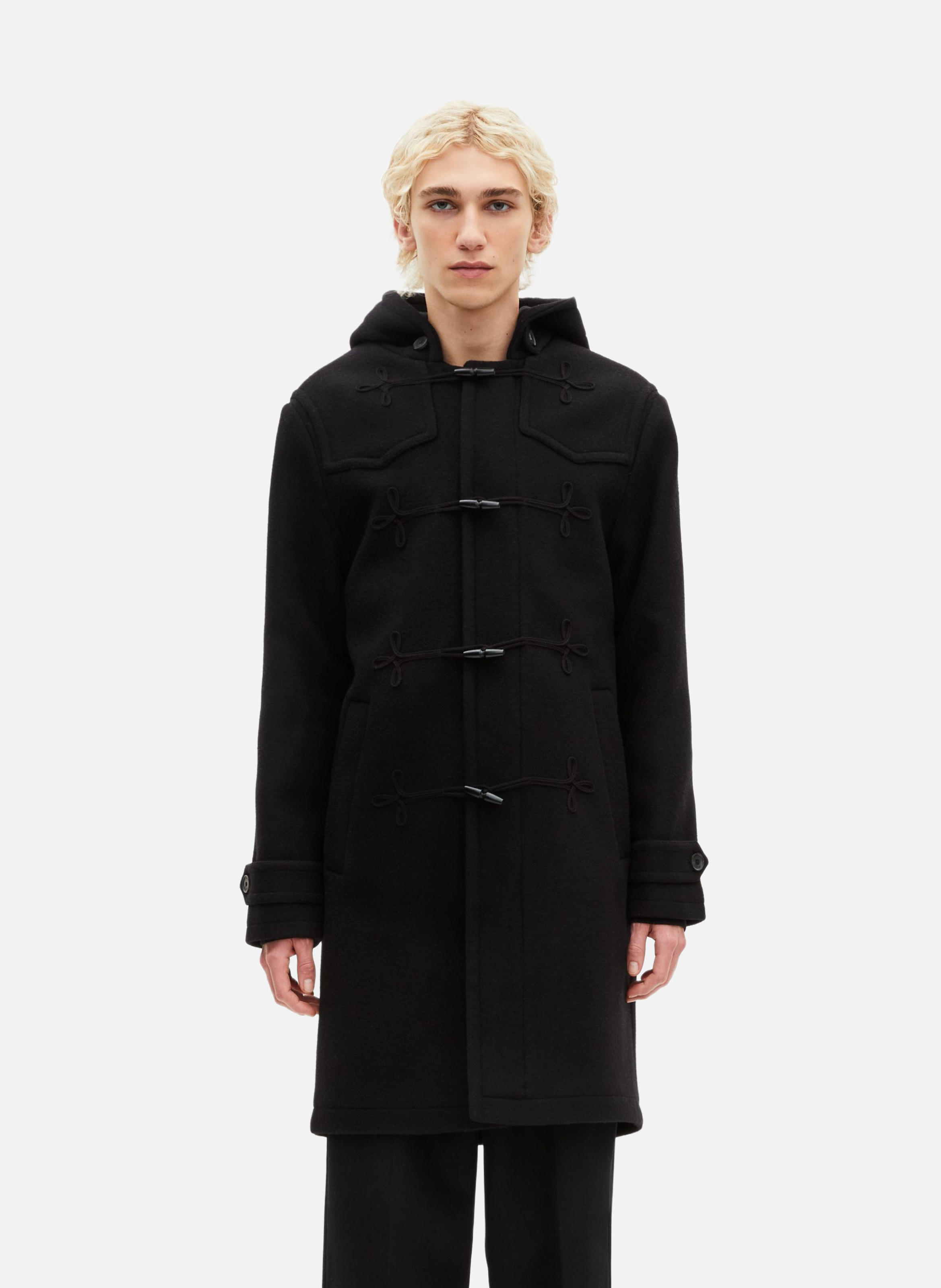 Long brandebourg coat THE KOOPLES Black
