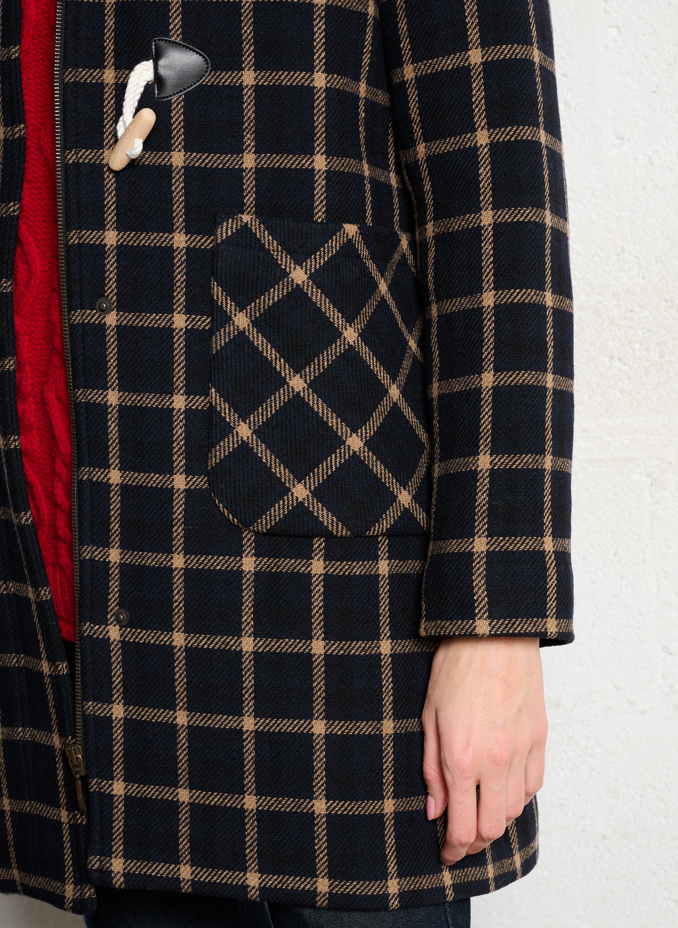 Manteau col montant en laine mélangée ARMOR LUX Bleu