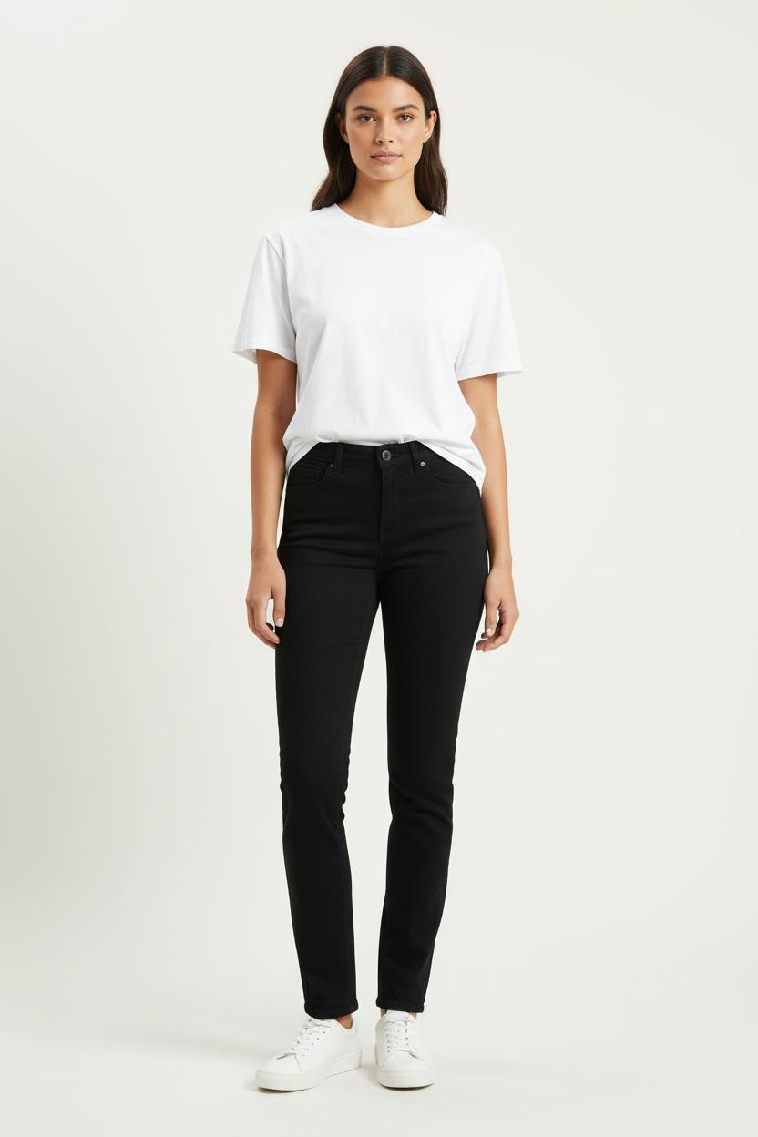 Cropped slim jeans with studs COMPTOIR DES COTONNIERS - Seconde main Black