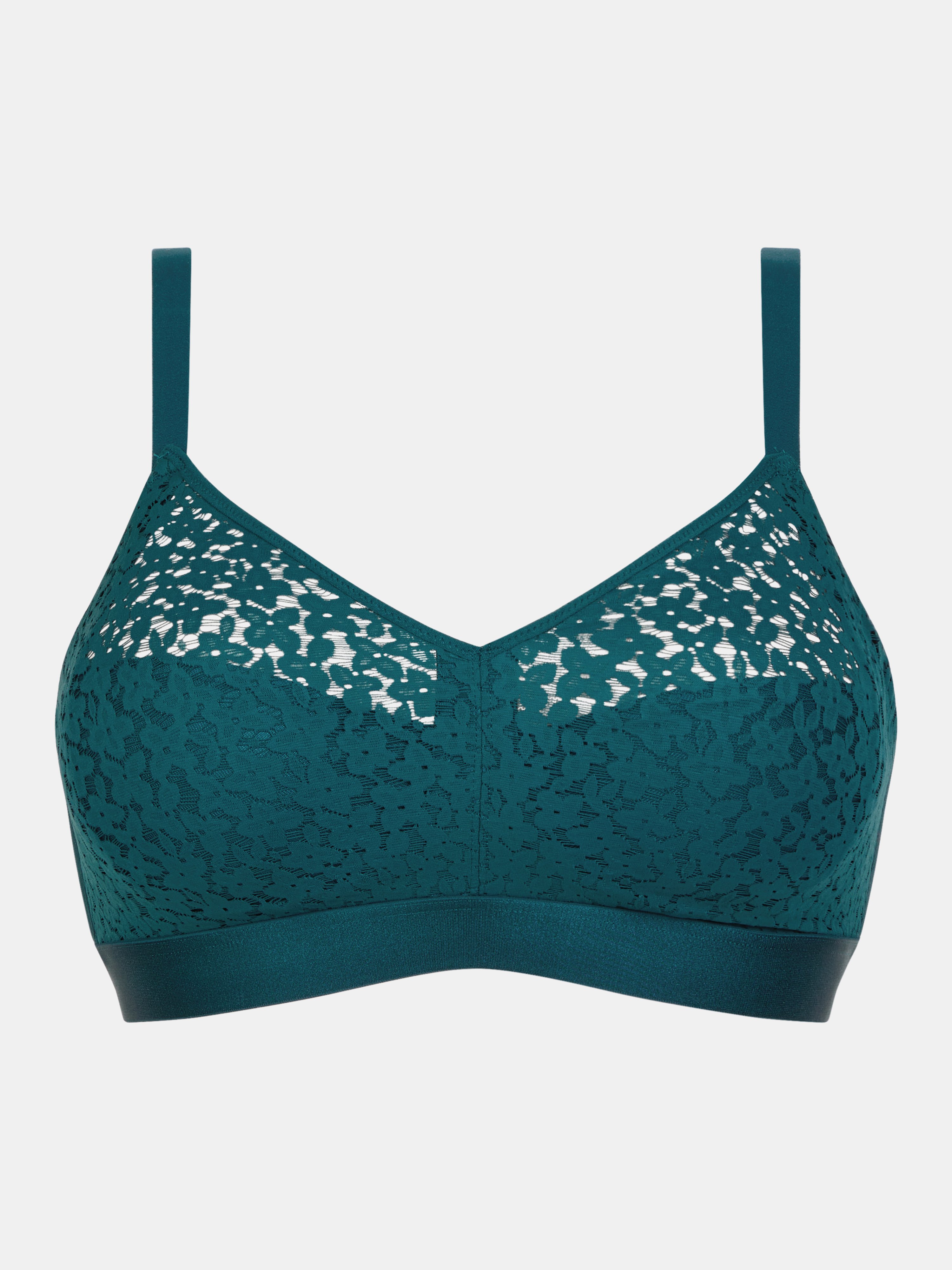 Non-wired support bra with cups CHANTELLE Green