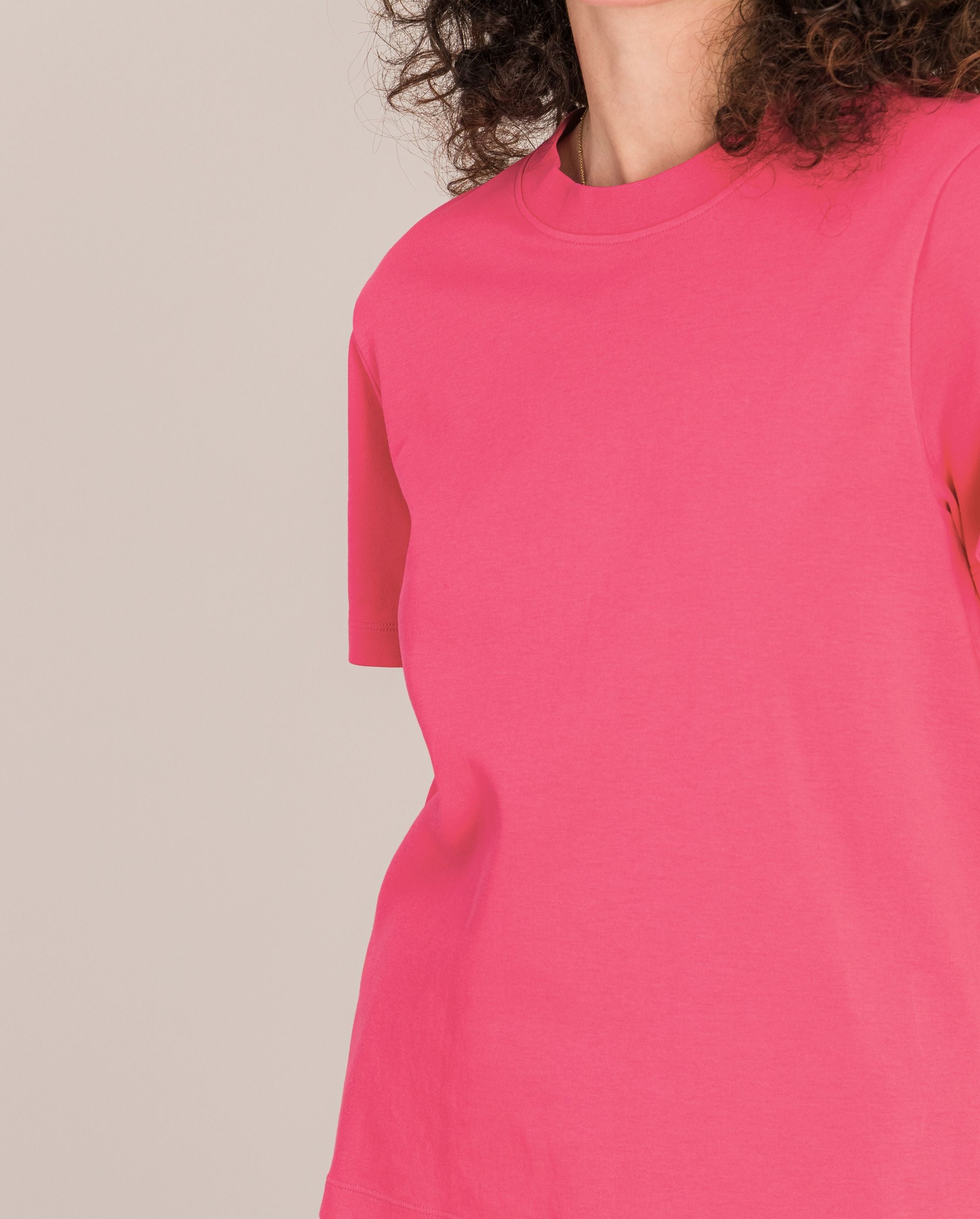 Women's organic cotton T-shirt, fuchsia ANGARDE Pink