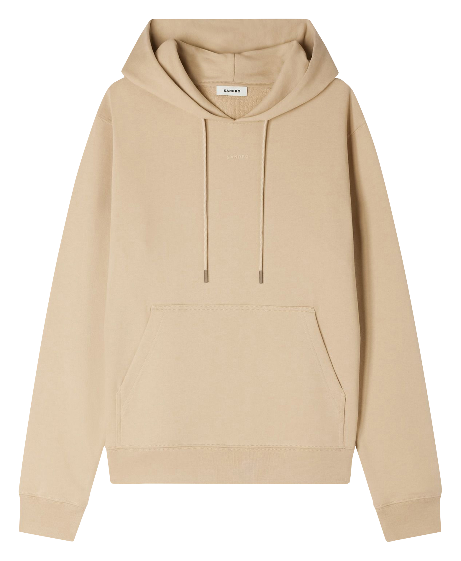 Sweat à capuche en coton SANDRO Beige
