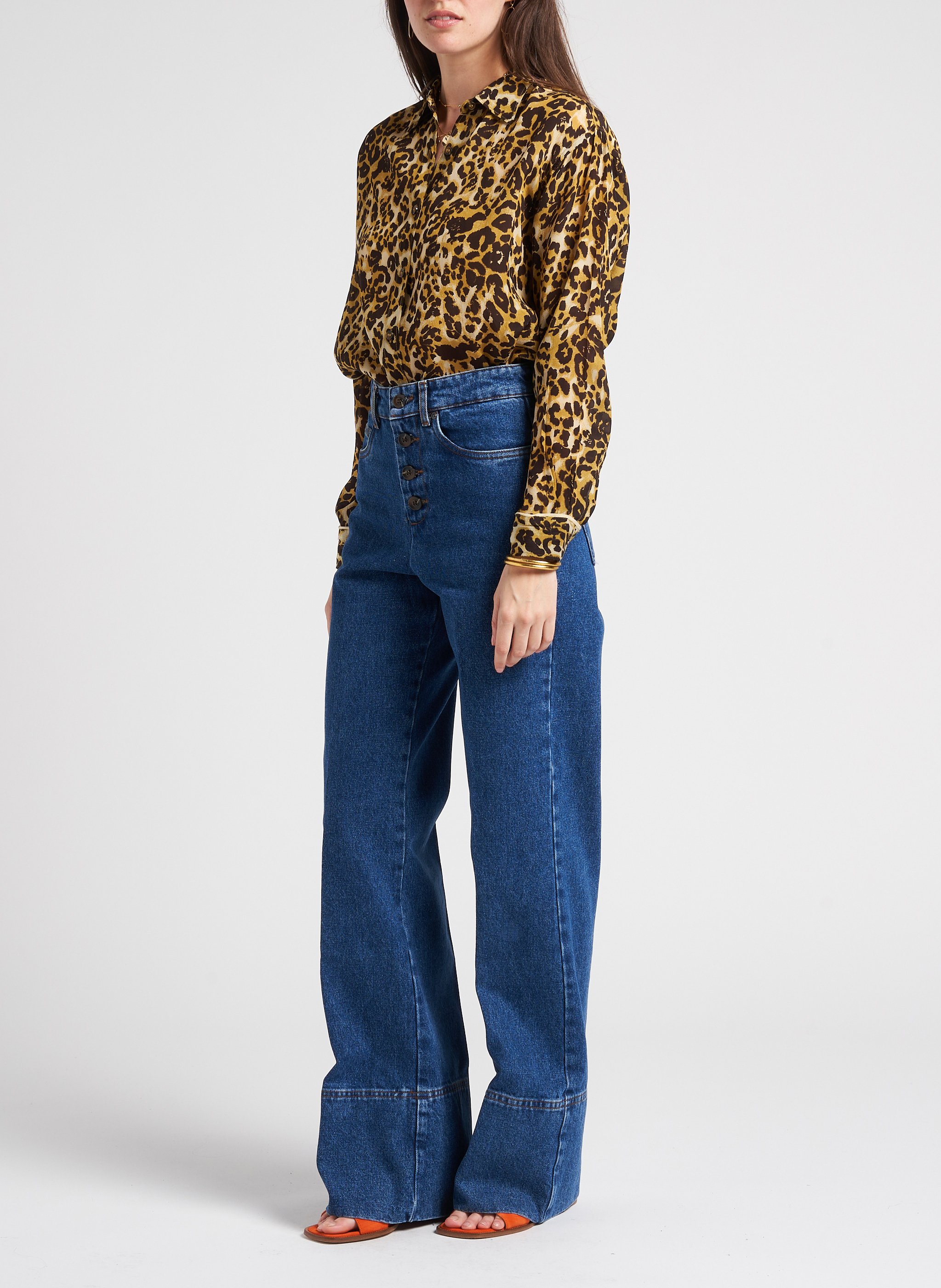 Chemise ample col classique SWILDENS Blanc