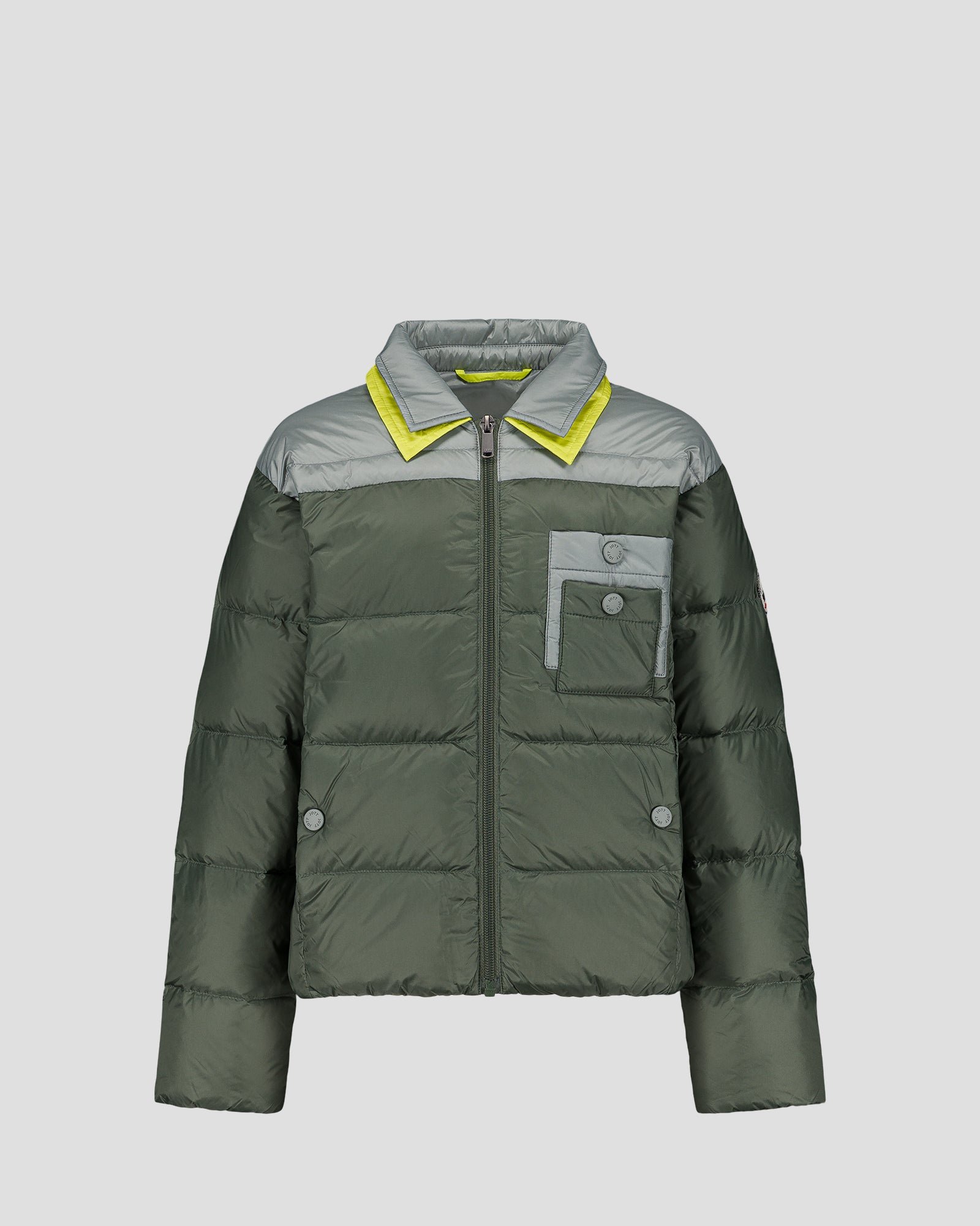 Kids' two-tone contrast padded jacket JOTT Green