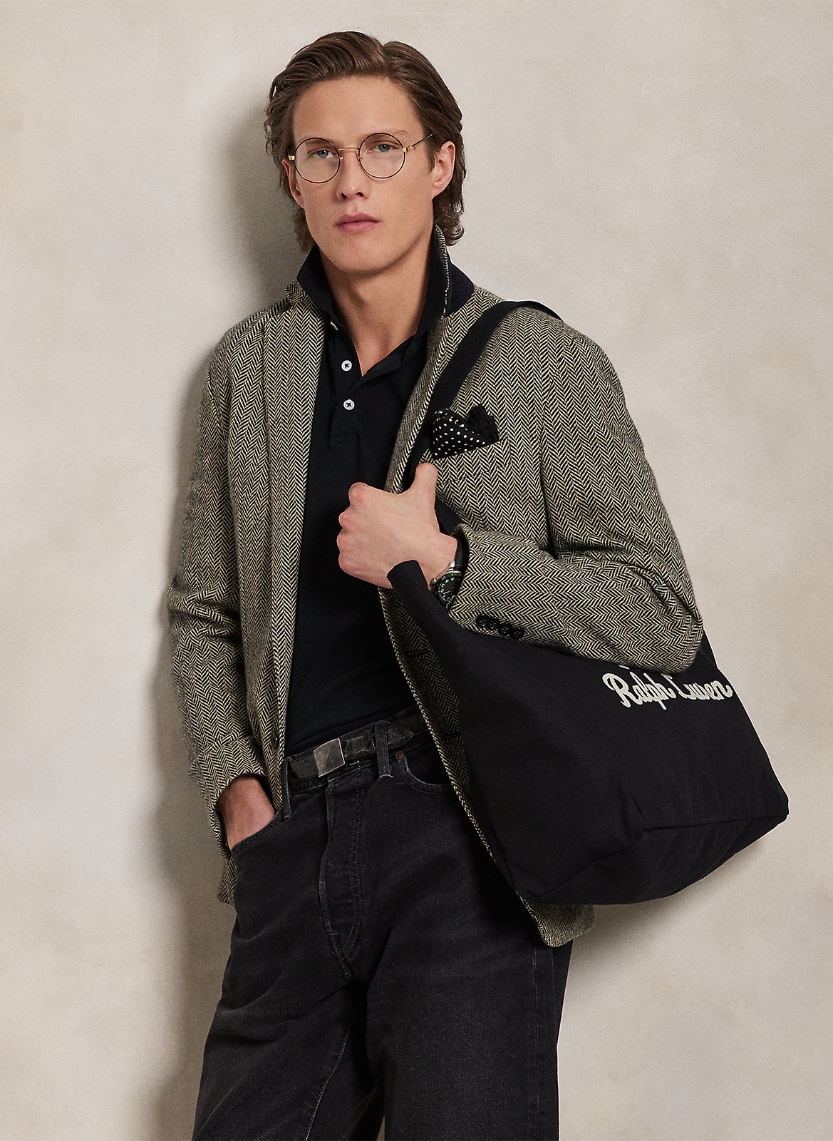 Katoenen shopper POLO RALPH LAUREN Zwart