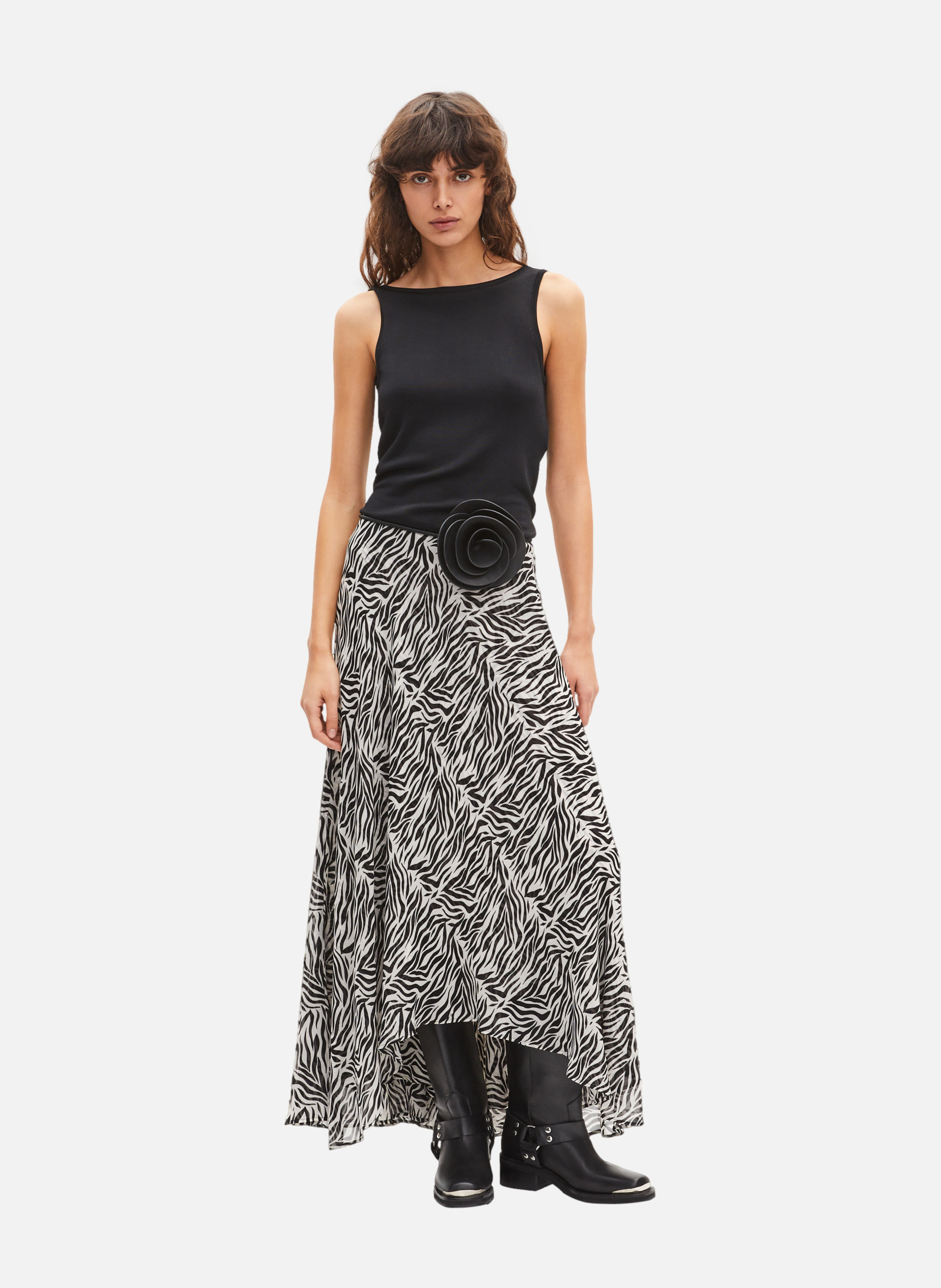 Long printed skirt THE KOOPLES Black
