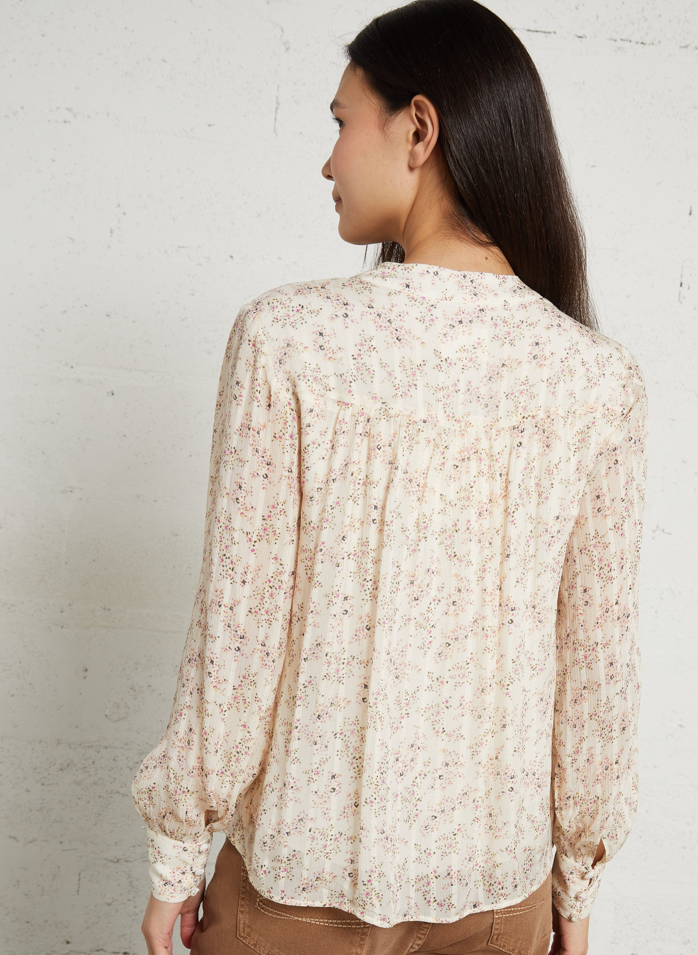 Gerade geschnittenes Hemd - bedruckt MAISON 123 Beige