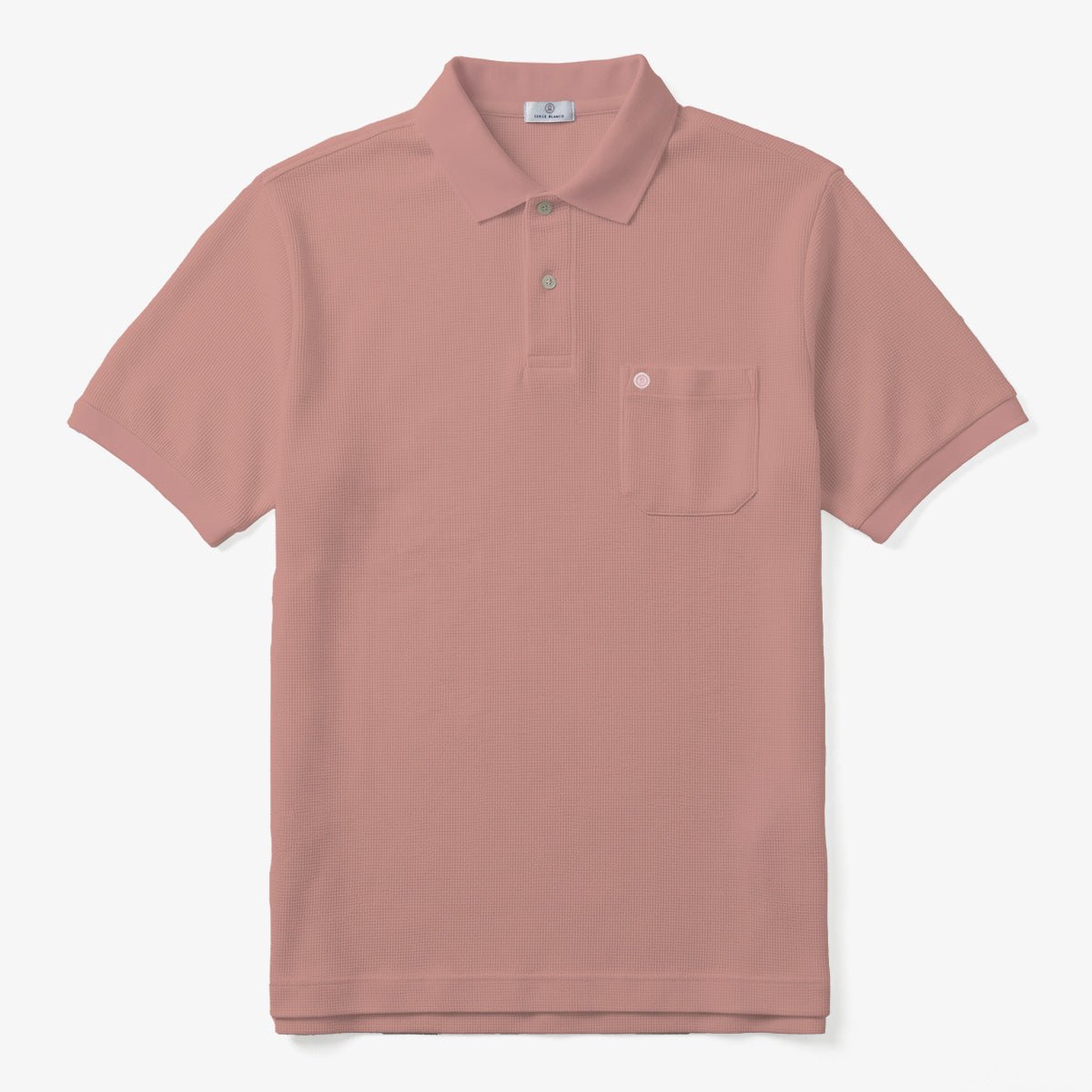 Short-sleeved waffle cotton polo SERGE BLANCO Pink