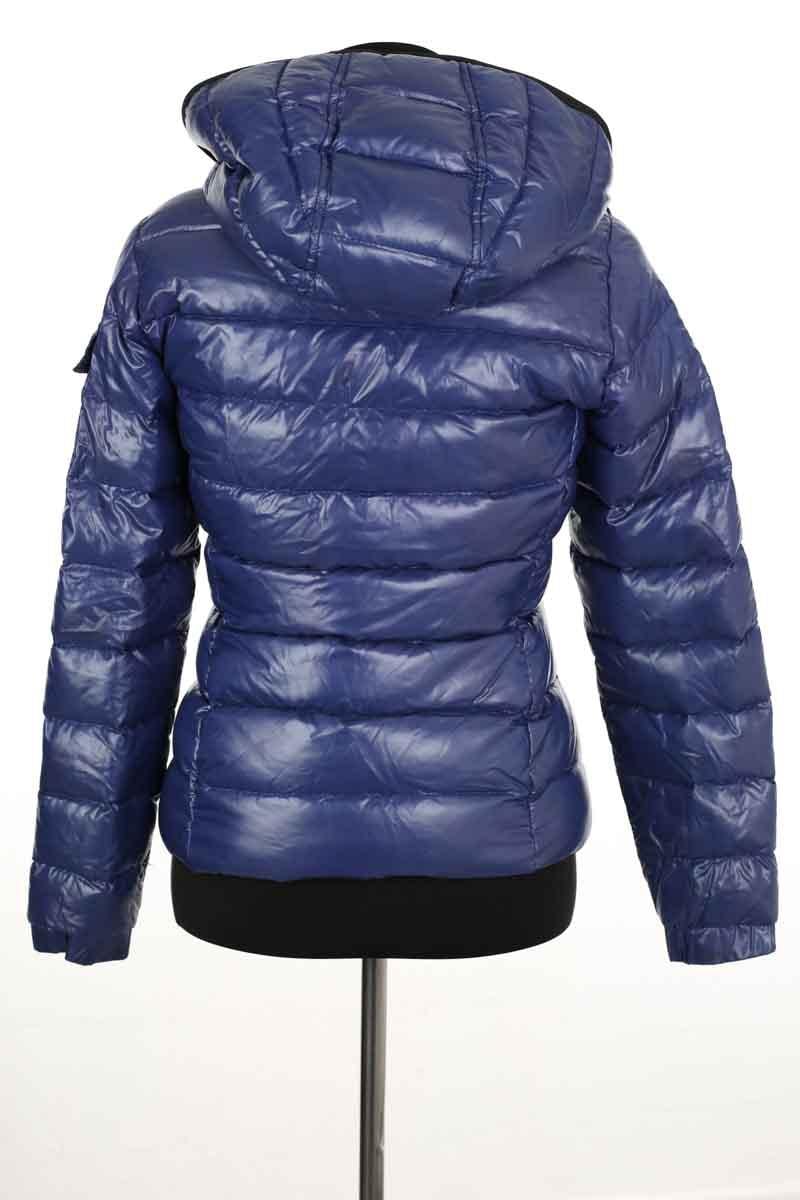 Lightweight quilted padded jacket with high neck MONCLER - Seconde Main Blue