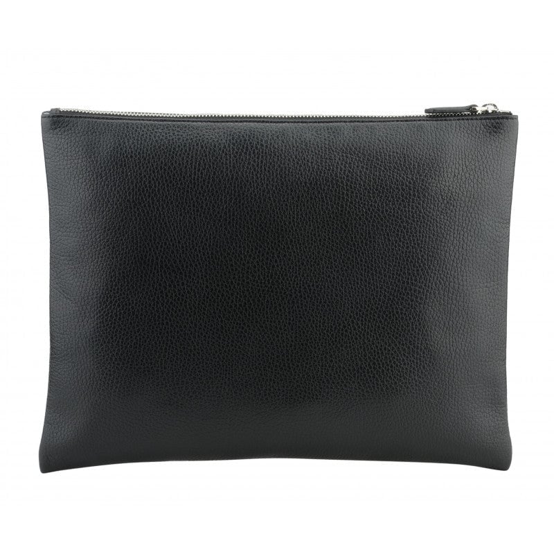 Calfskin leather shoulder bag Black